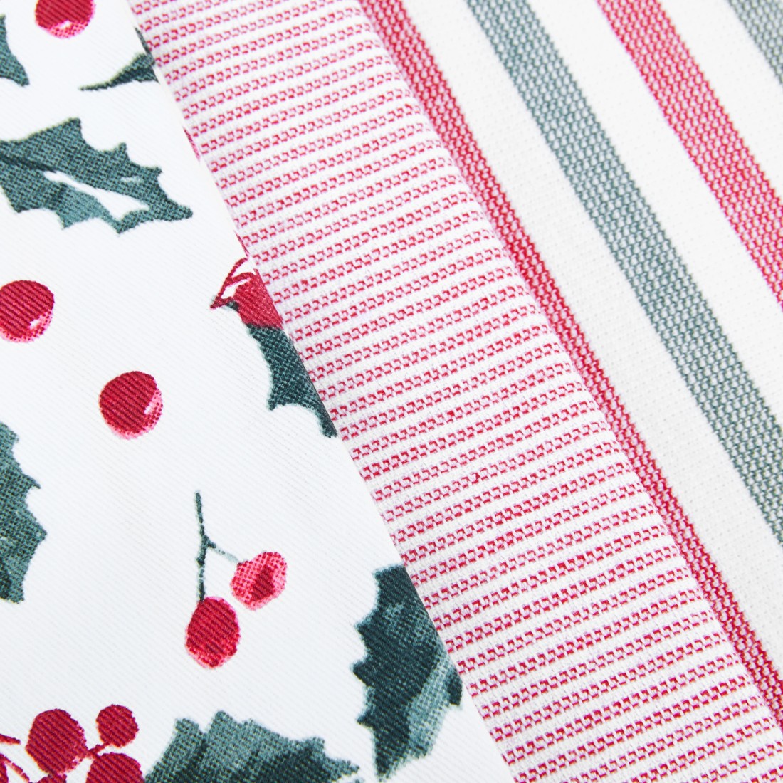 2 3 Pack Holly Bow Tea Towels, 2 of 6