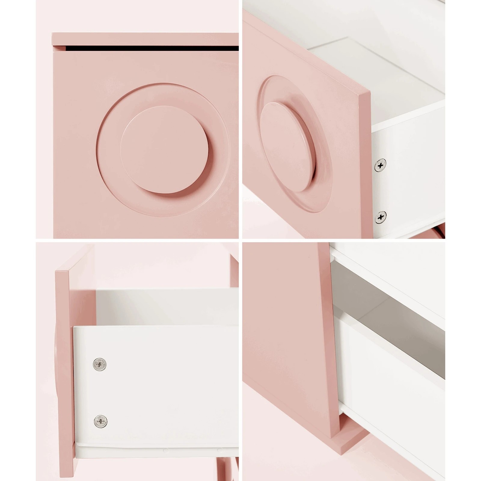 4 Oikiture Bedside Table 2 Drawers Nightstand, 4 of 8