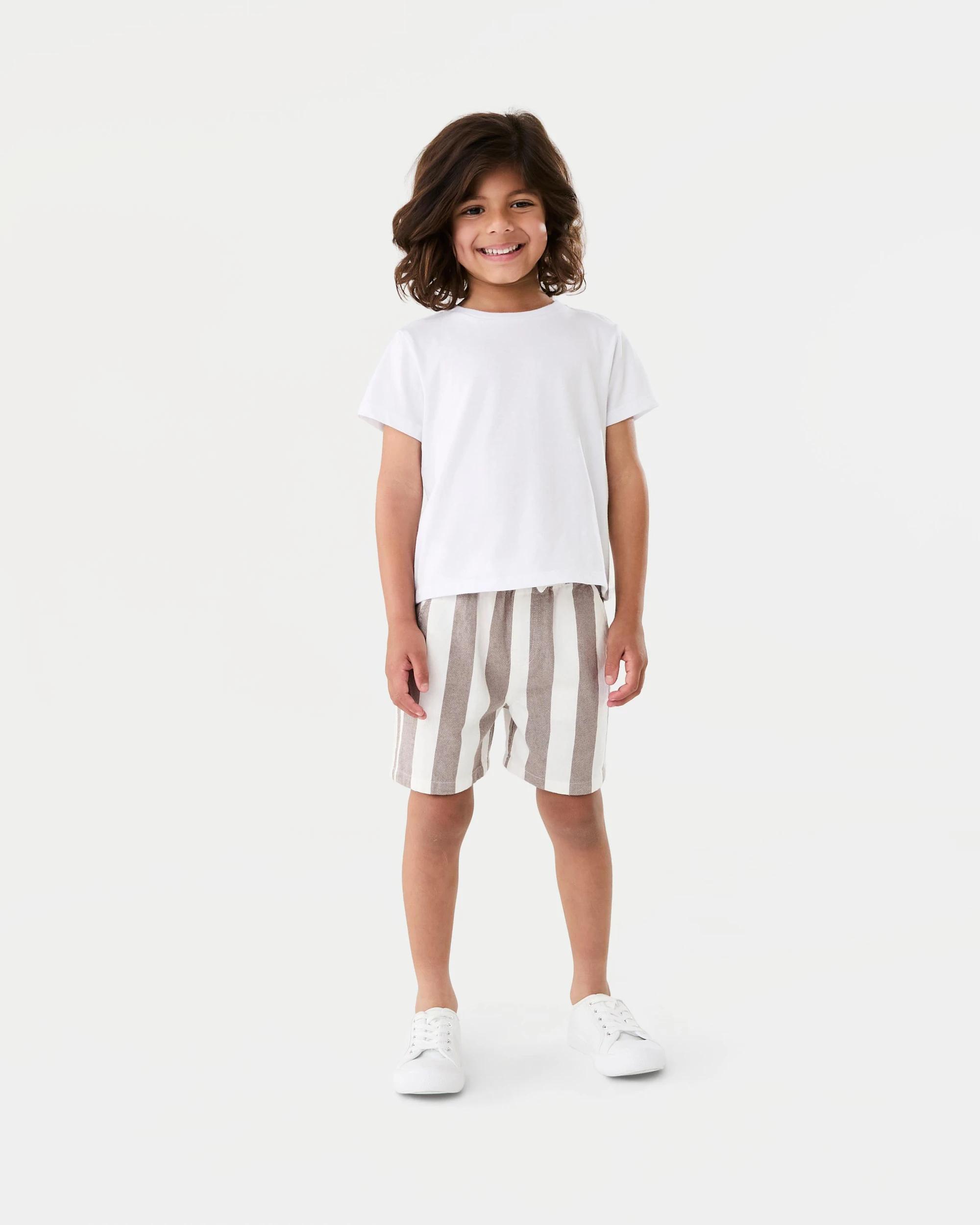4 Oxford Volley Shorts Brn Stripe, 4 of 5
