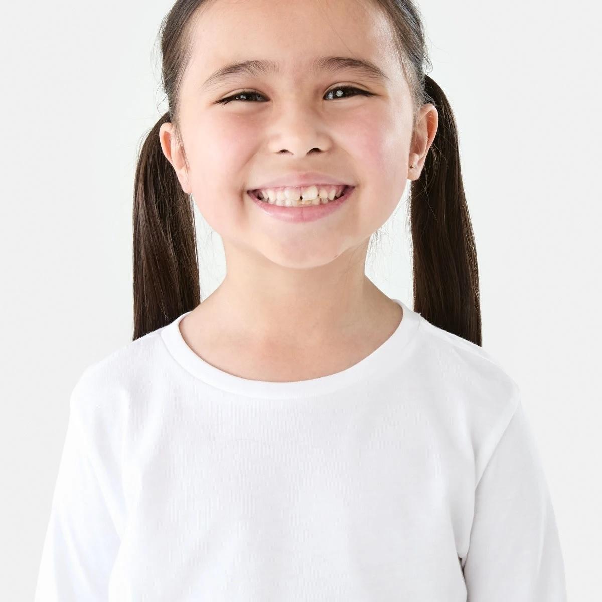 3 Long Sleeve Plain T-shirt White, 3 of 8