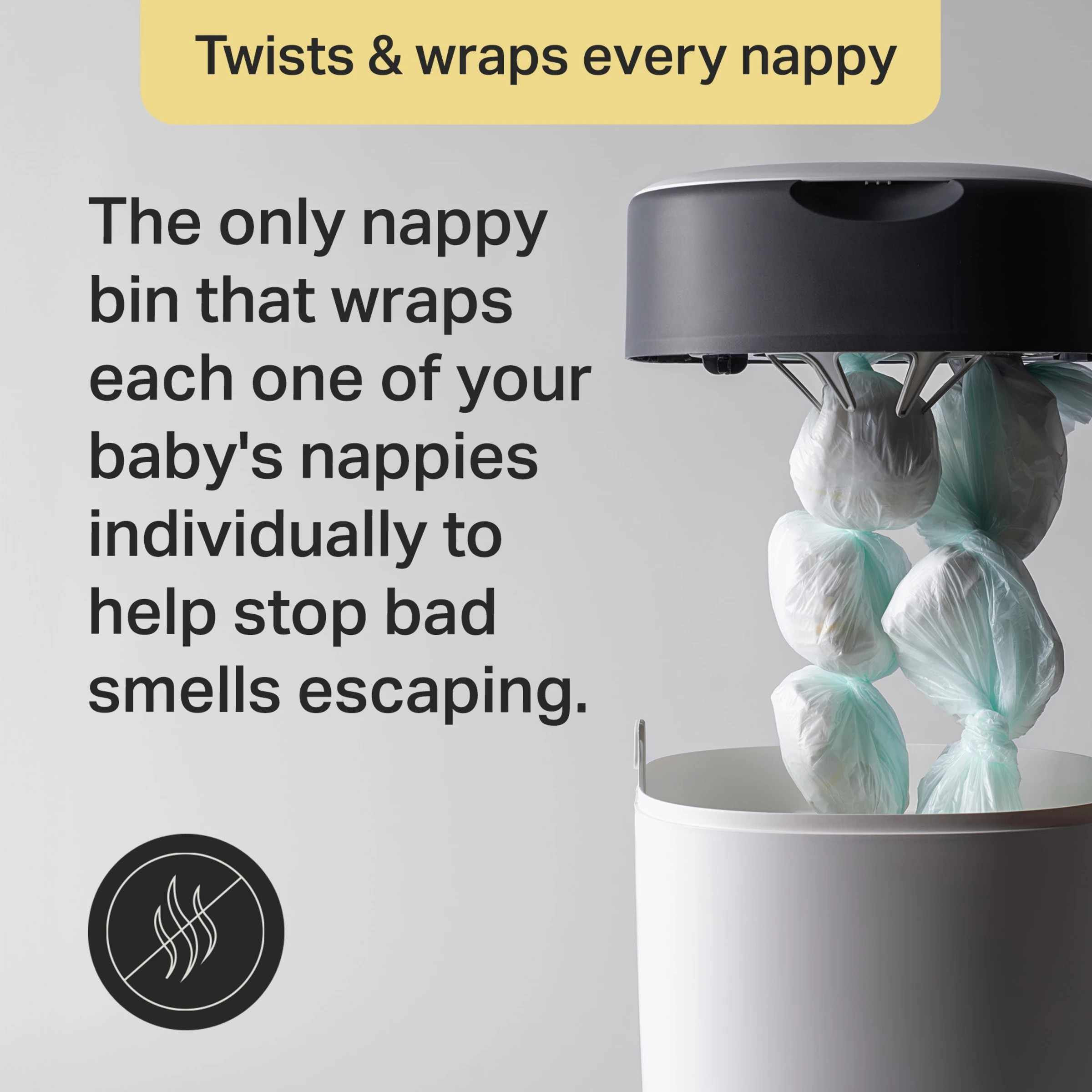 5 Tommee Tippee Twist & Click Advanced Nappy Disposal System - White, 5 of 10
