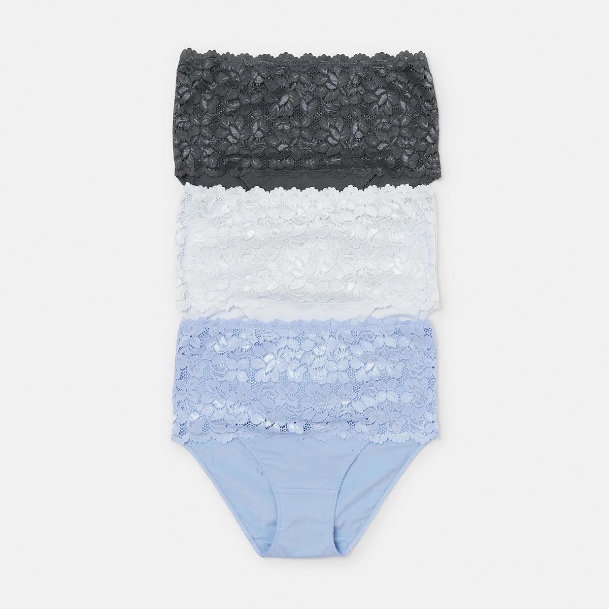 1 3 Pack Lace Front Full Briefs Hy Hb Ob, 1 of 9