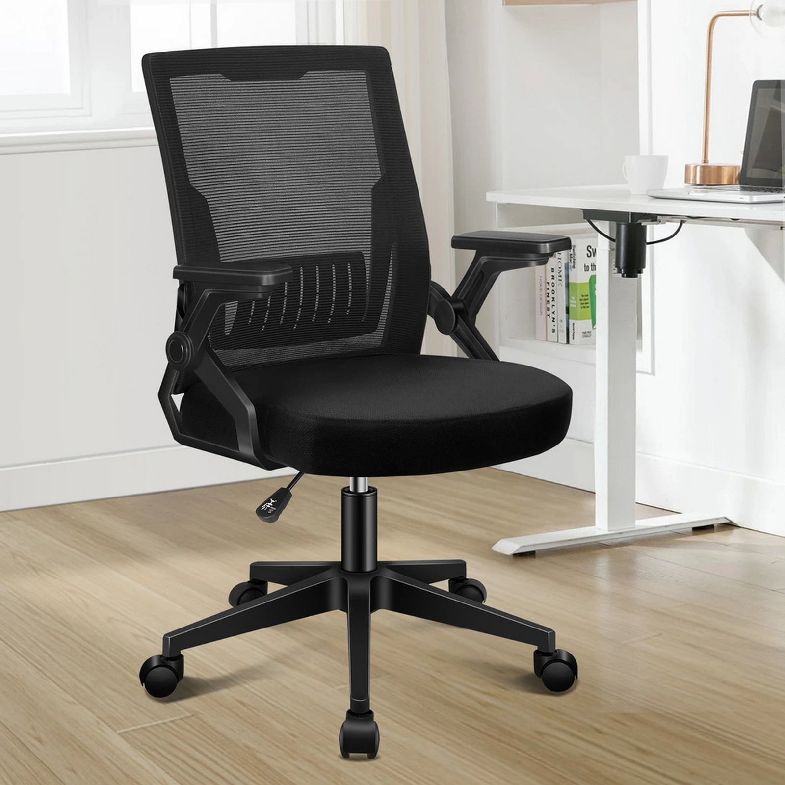 10 Alfordson Mesh Office Chair Executive Computer Fabric Seat Gaming Racing Work - Black, 10 of 10