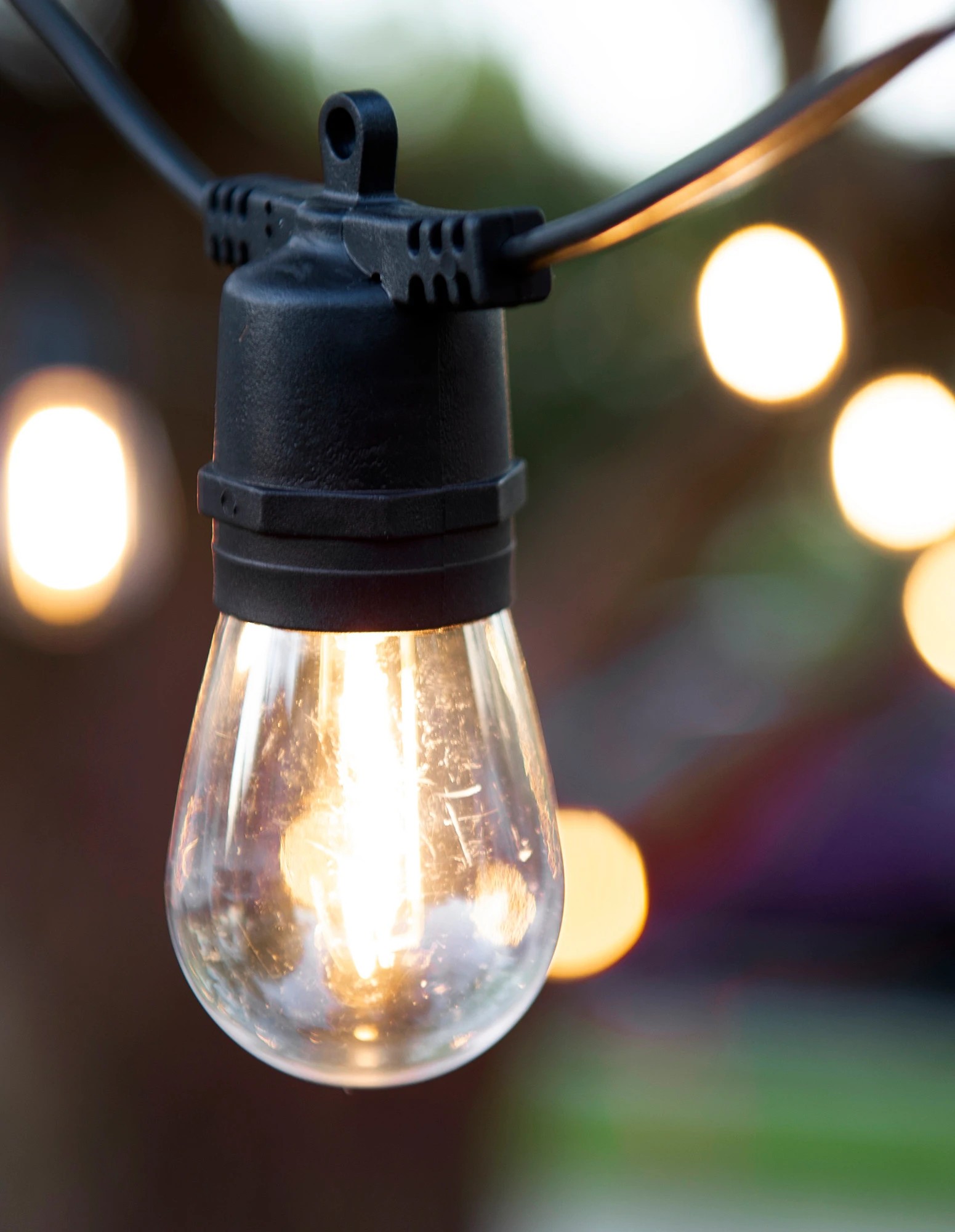 5 LumiFx 20 Bulb Solar Outdoor Festoon Lights - White, 5 of 10