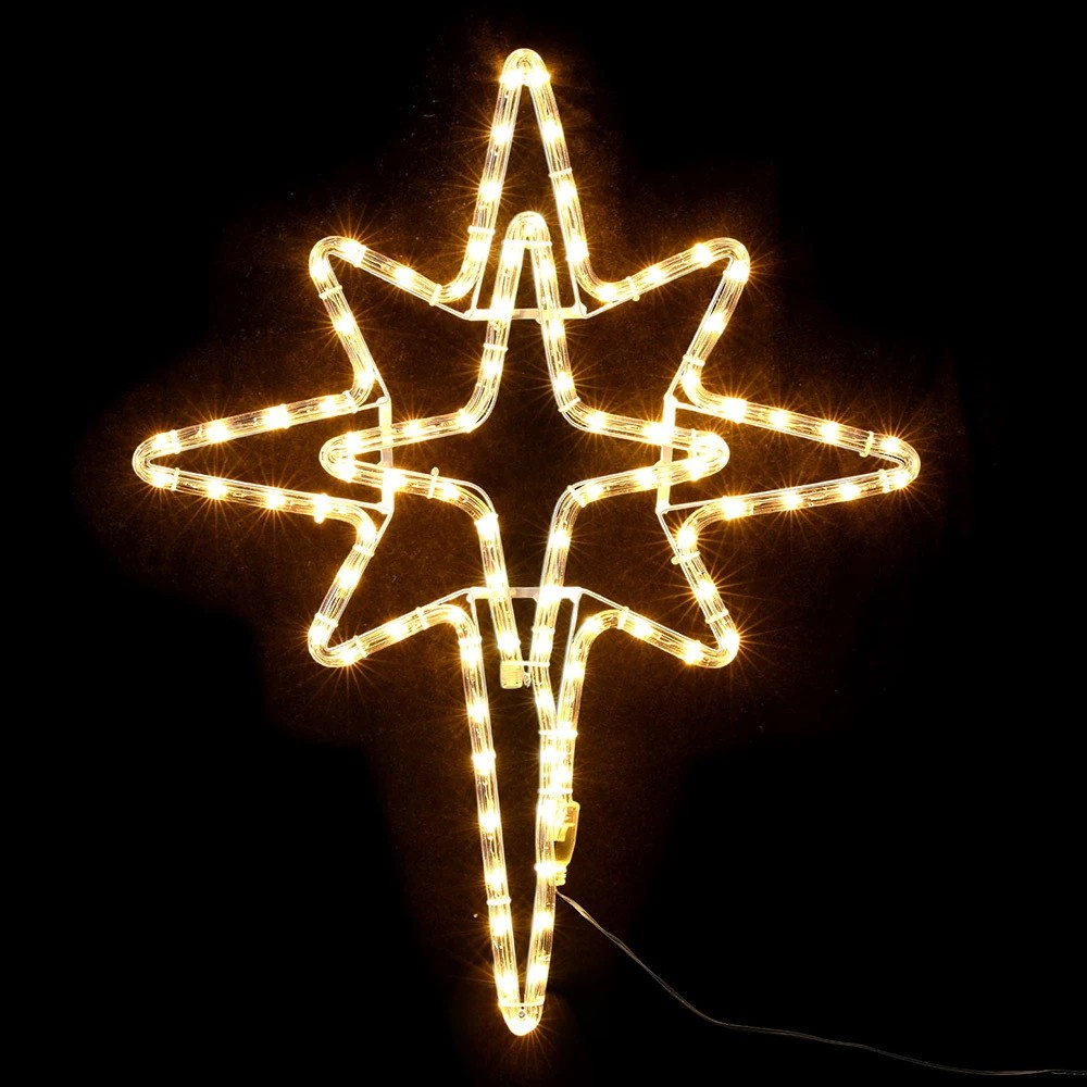 1 Jingle Jollys Christmas Lights 57cm Bethlehem Star 90 LED Xmas Decorations Motif - Gold, 1 of 5
