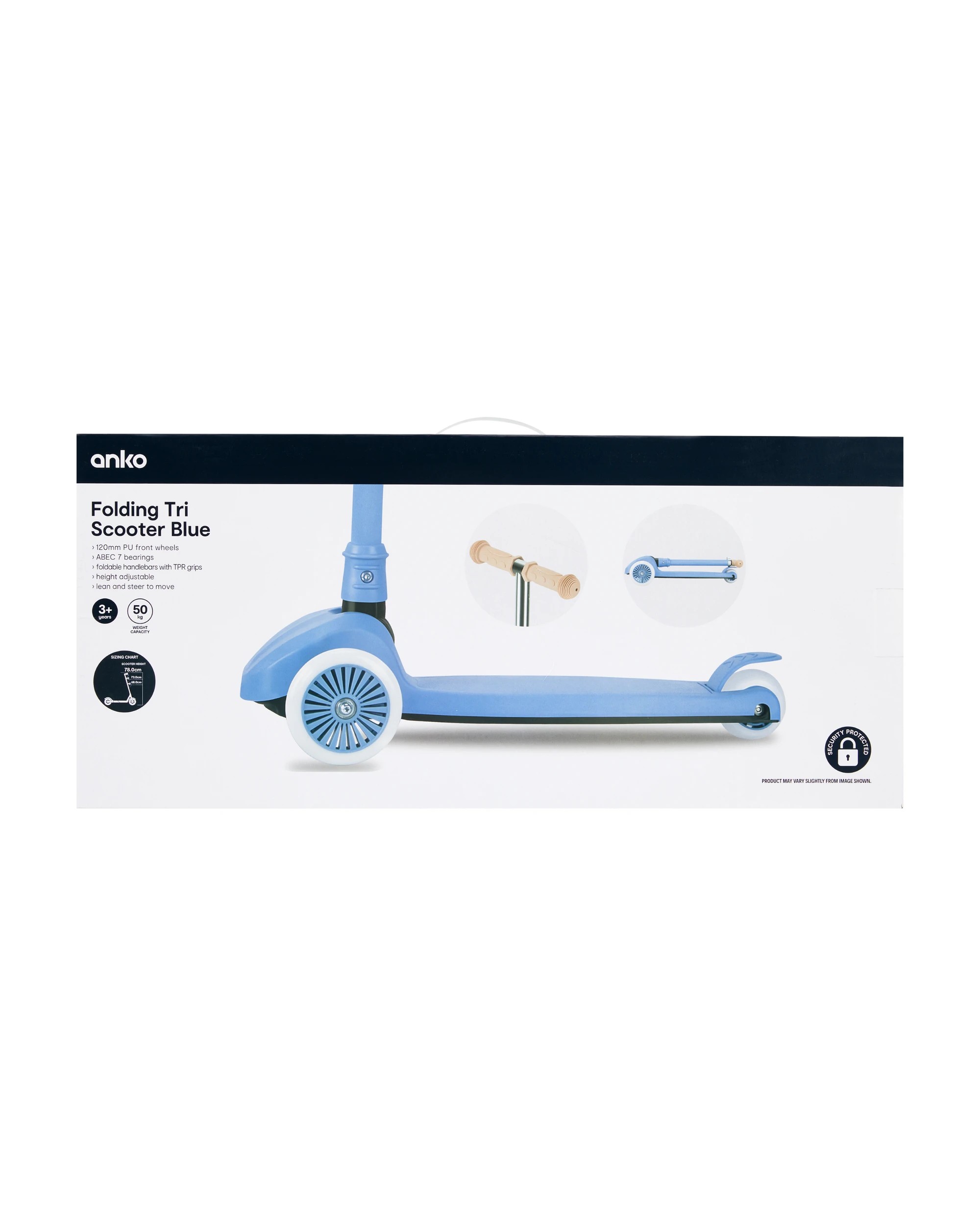 8 Folding Tri Scooter - Blue, 8 of 8