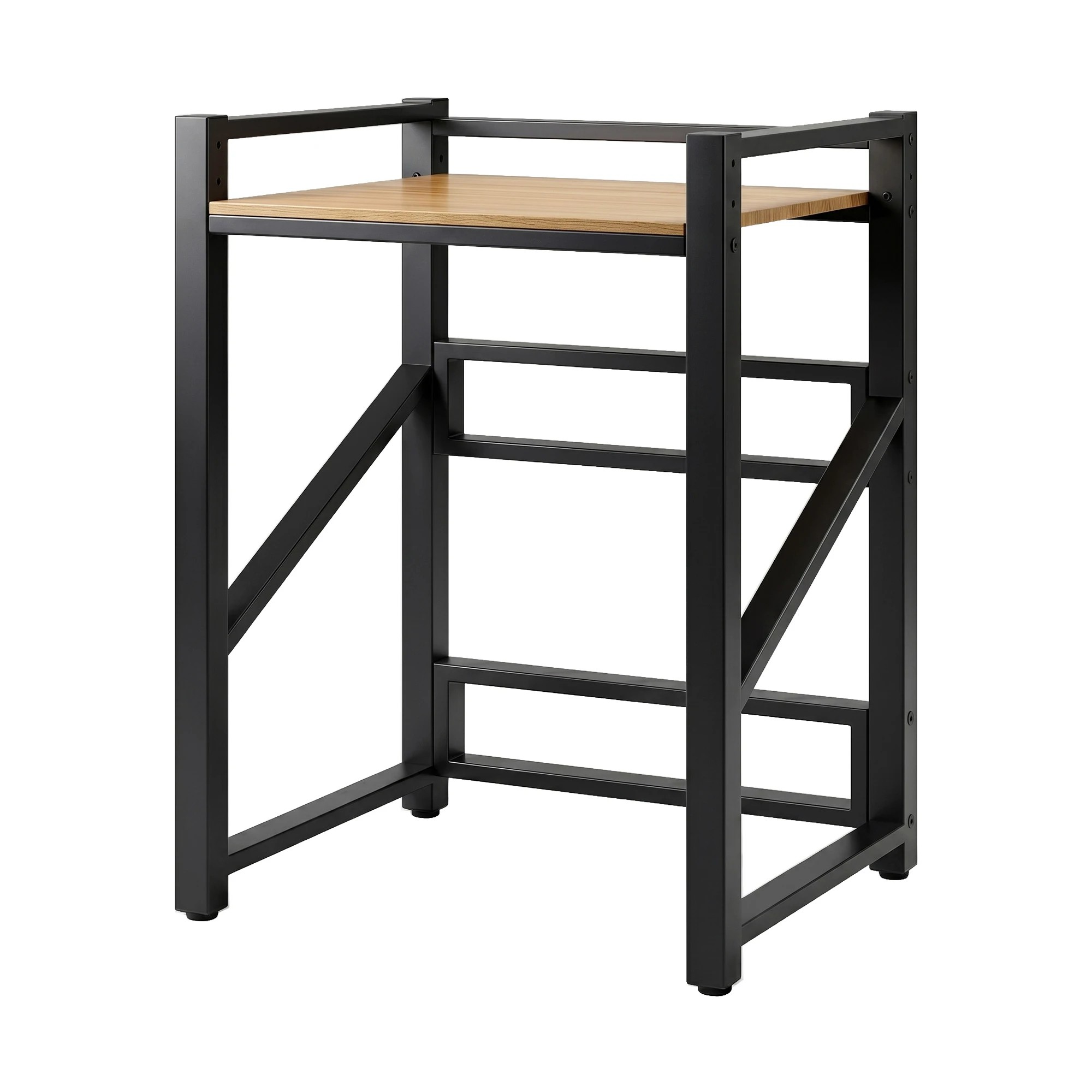1 Artiss Over Washing Machine Rack Laundry Shelf Space Saver 75cm - Black, 1 of 9