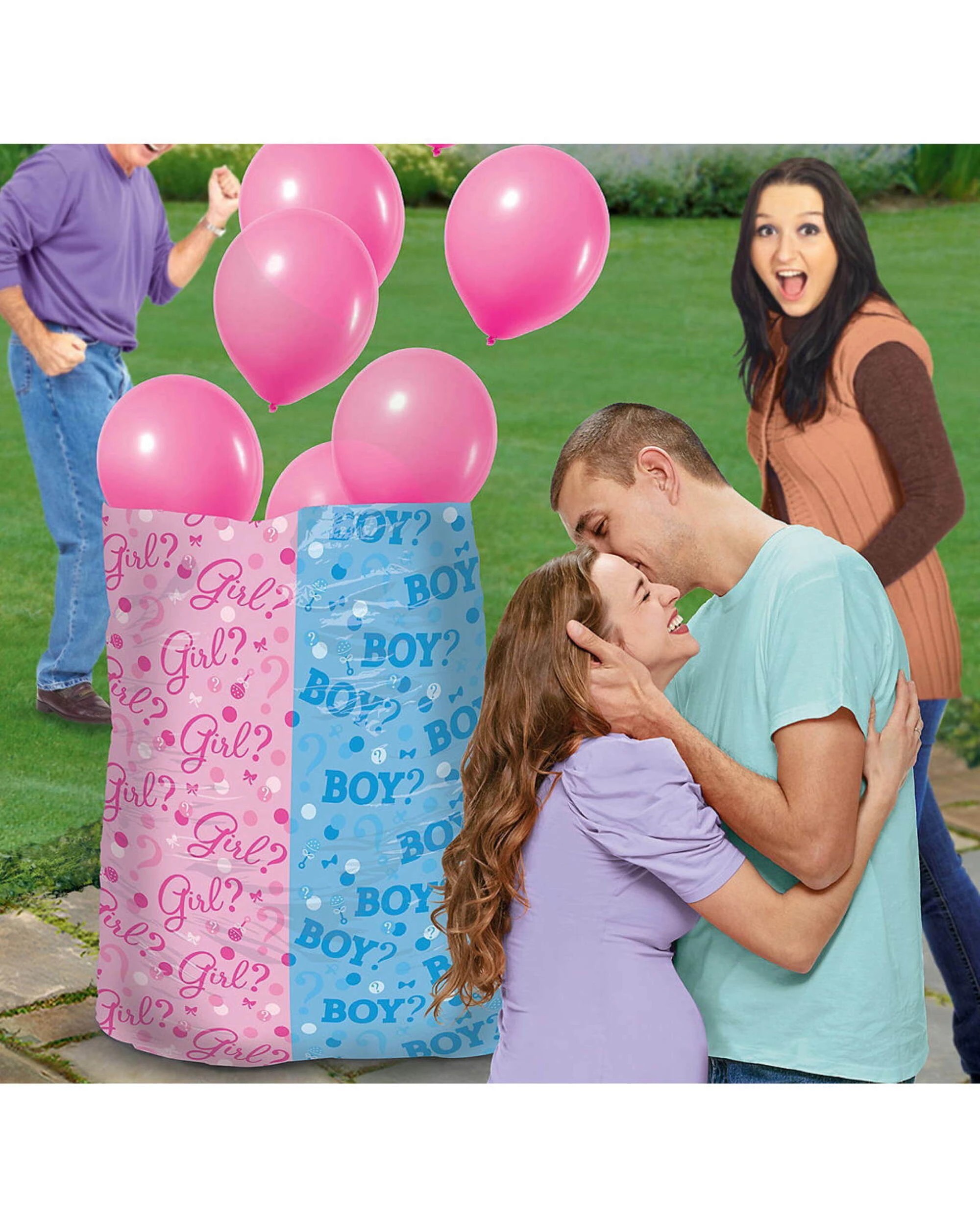 1 Anagram Girl Gender Reveal Balloon Sack - Pink, 1 of 1