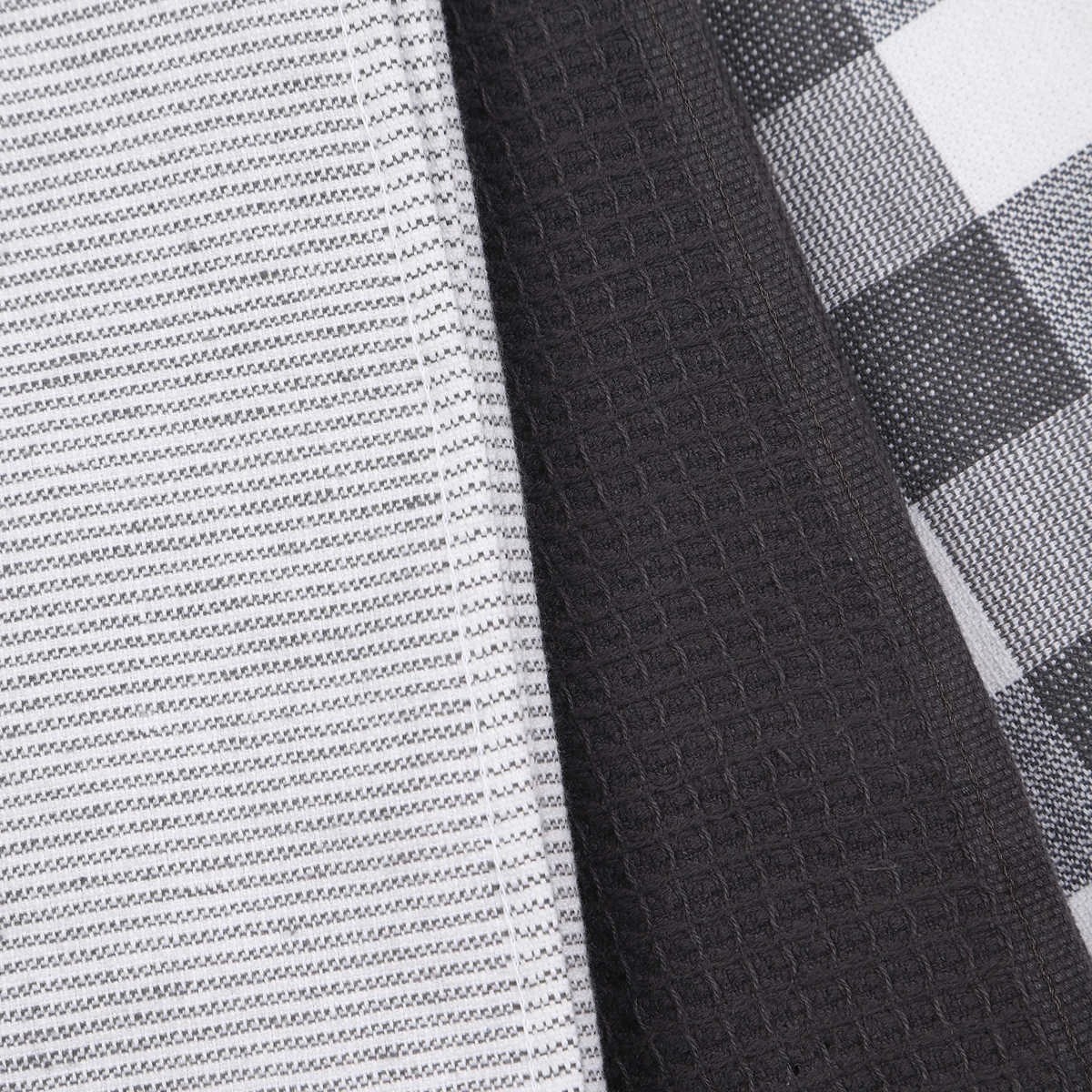 2 3 Pack Slate Check Tea Towels, 2 of 6