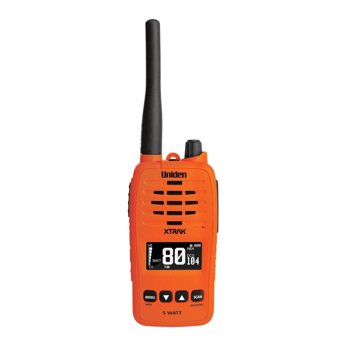 1 Uniden 5W Waterproof Smart UHF Radio XTRAK50 Orange, 1 of 5