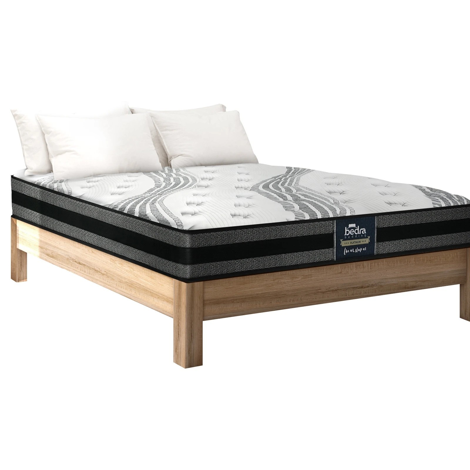 1 Bedra Bedding Mattress Luxury Bed Bonnell Spring Foam Medium 18cm Double
 - Multi, 1 of 10