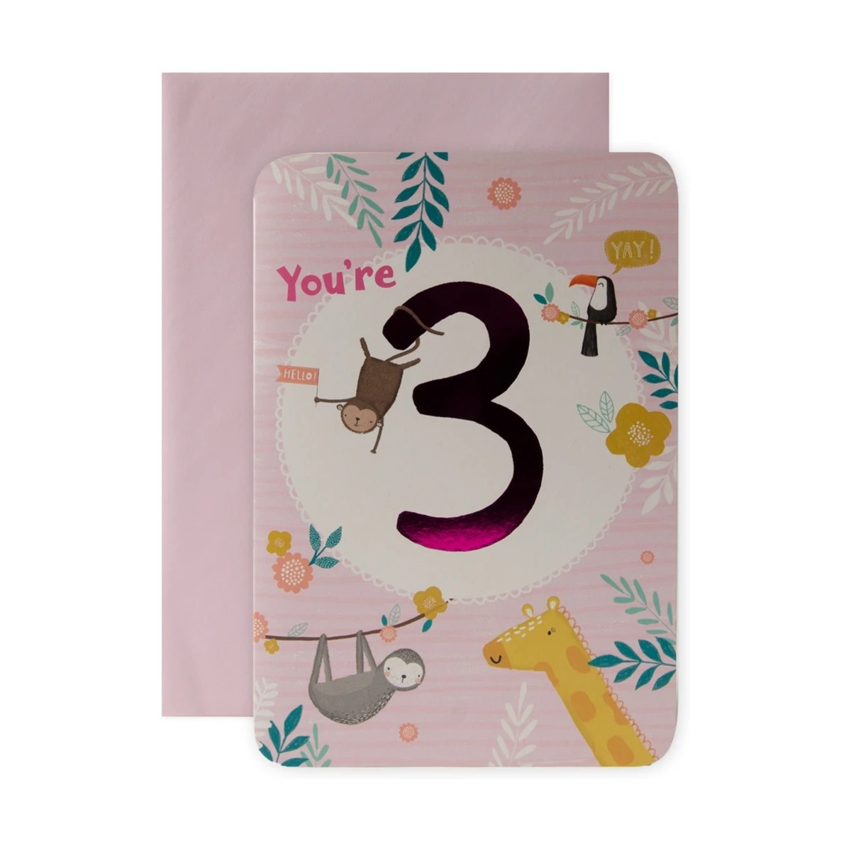 1 Connections from Hallmark 3rd Birthday Card - Animal Friends, 1 of 3