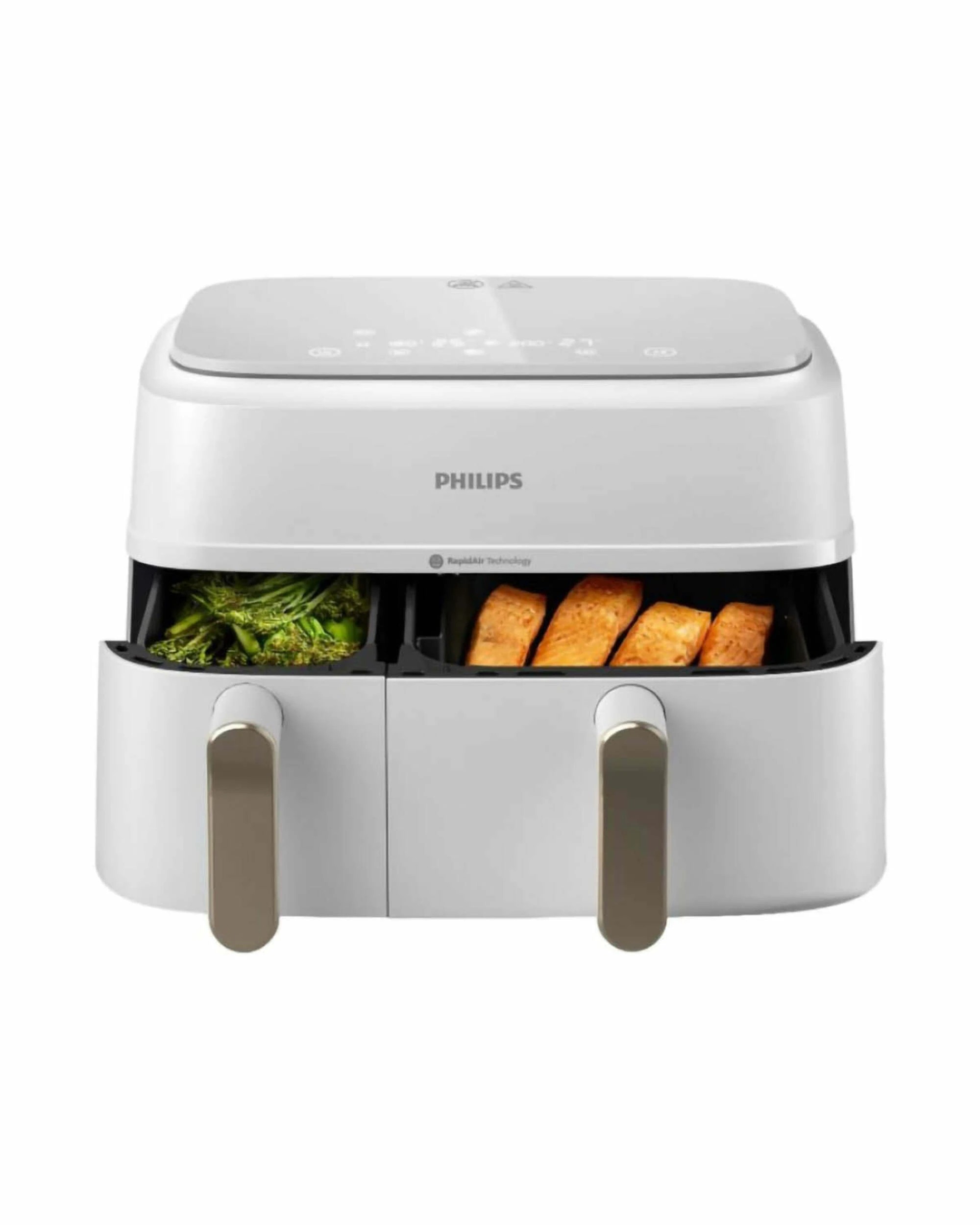 1 Philips 9L 3000 Series Dual Basket XXL Air Fryer - White - WHITE, 1 of 5