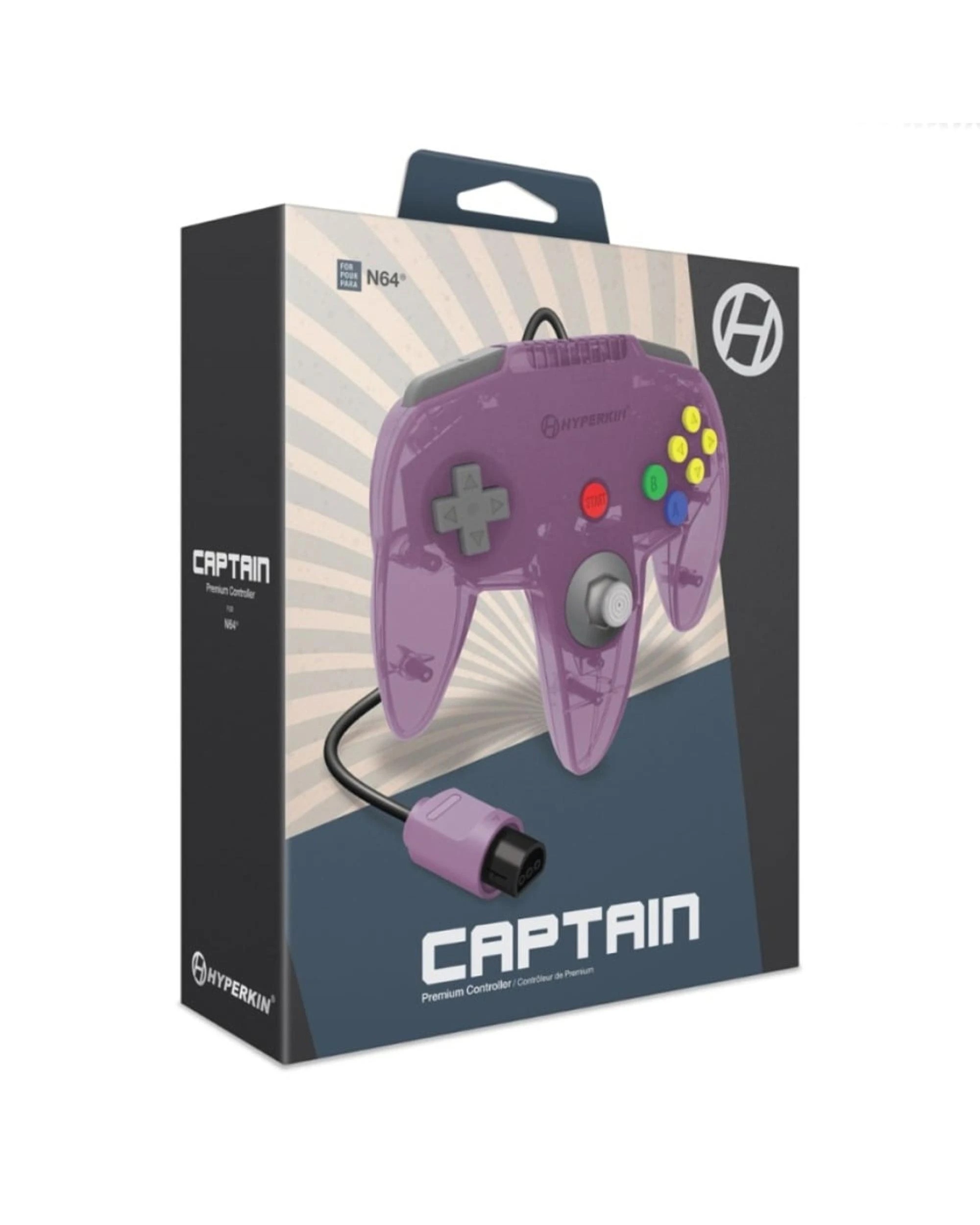 1 Hyperkin Captain Premium Wired Controller for N64 - Amethyst Purple - Purple, 1 of 3