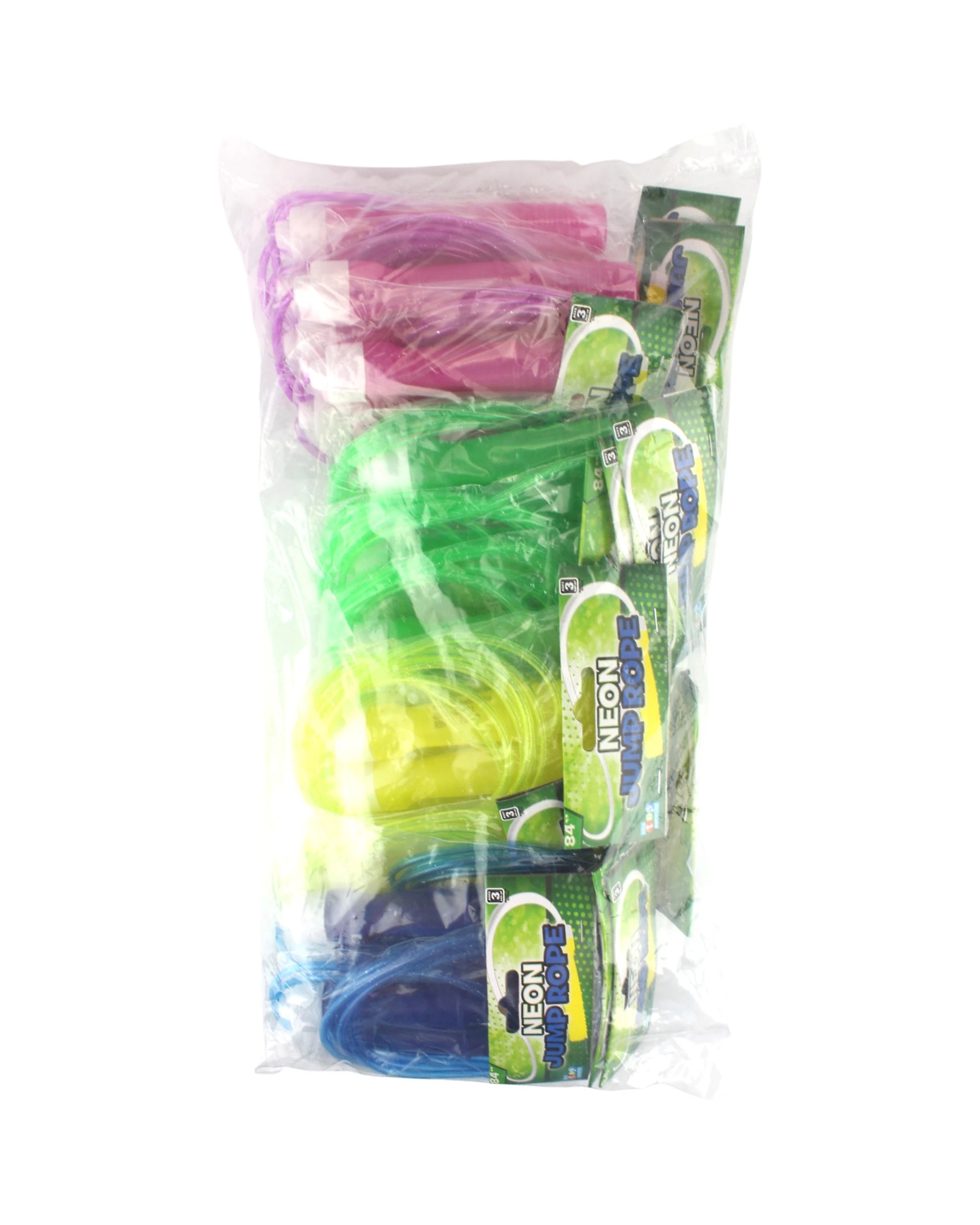 2 Partyrama Neon Glitter Skipping Ropes Pack of 12, 2 of 3