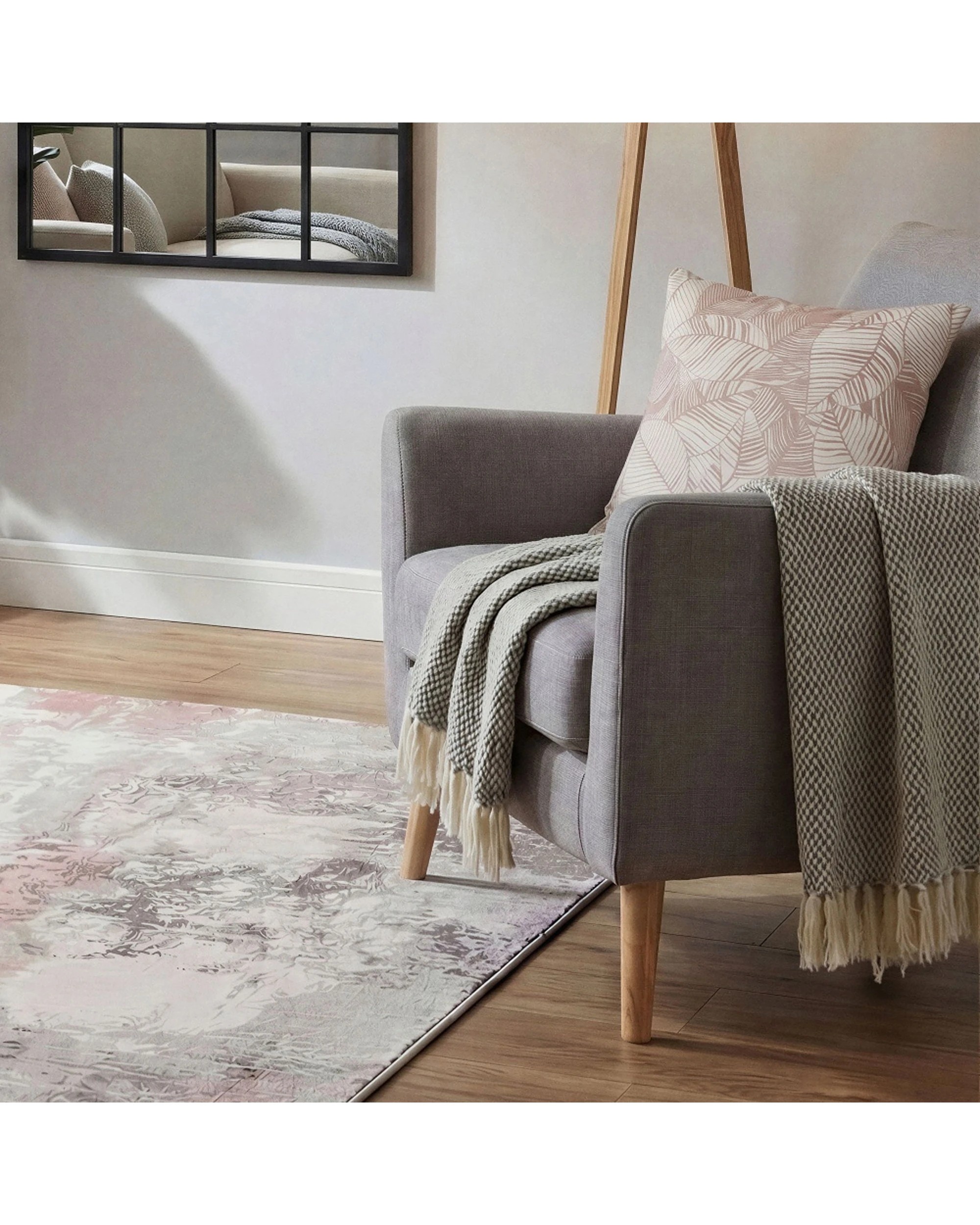 3 Urban Style Decorative Leaves Lounge Cushion Throw Pillow 45x45cm - Pink, 3 of 6