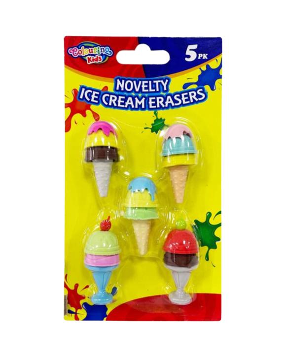 Durmaz Ice Cream Erasers Pack of 5 - Multi