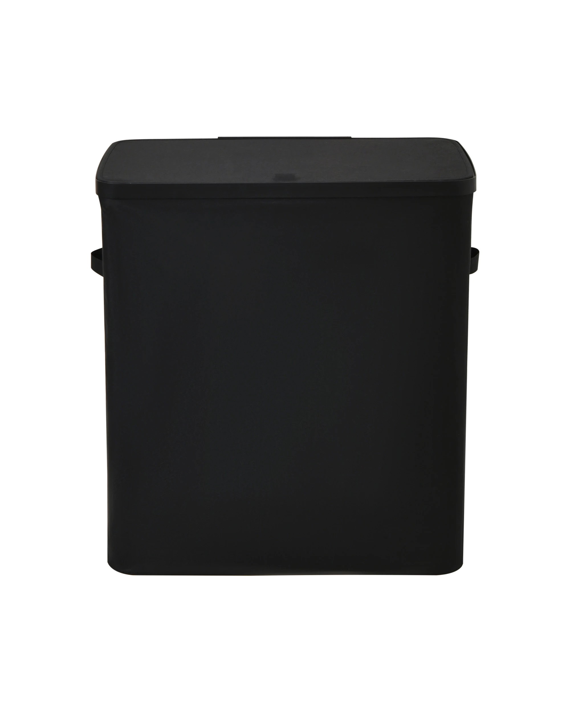 3 Sherwood Voyager 3-Section Laundry Hamper 120L Faux Linen 64x40x67cm - Black, 3 of 10