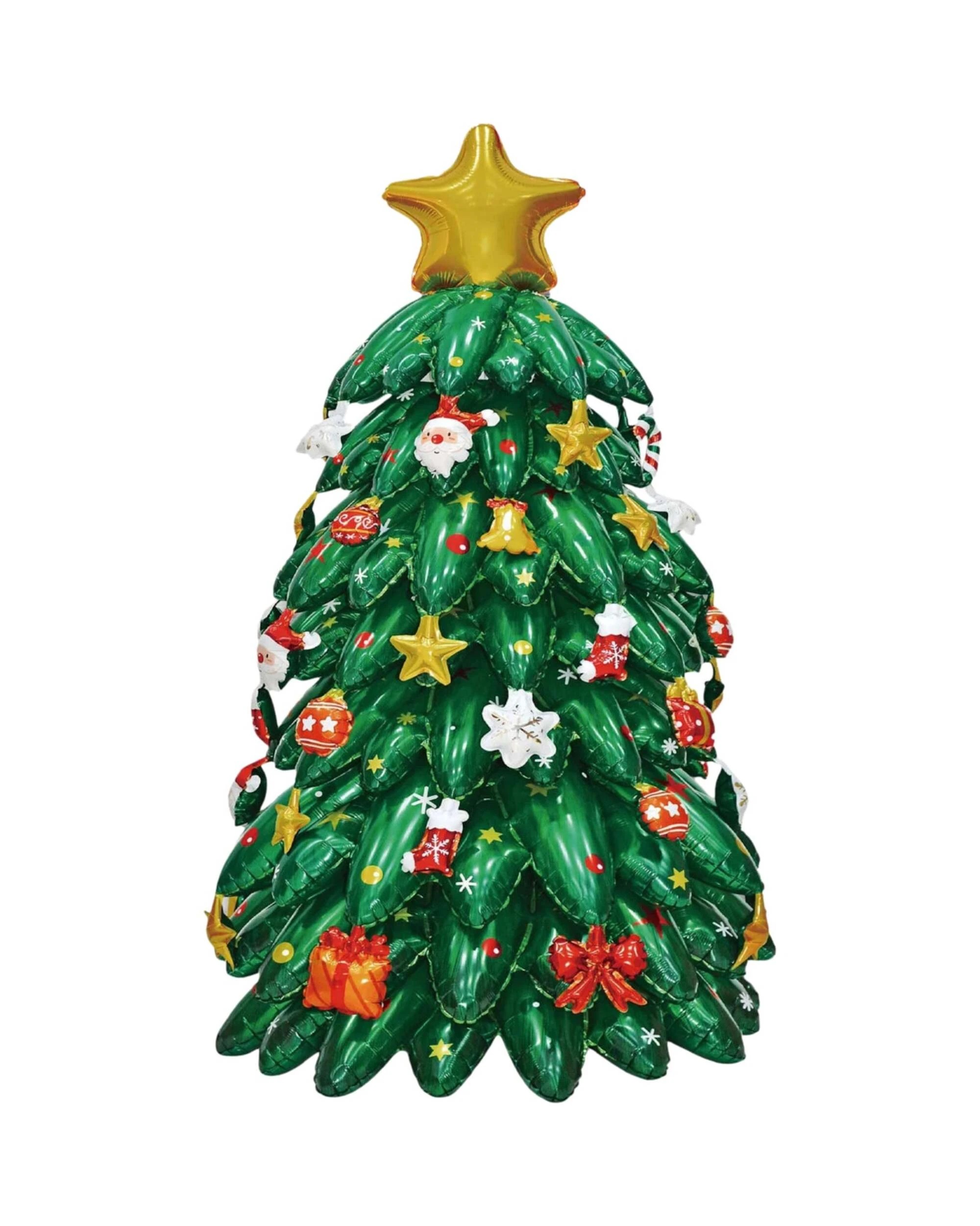 1 Alpen Standing Airz Christmas Tree Air Fill Foil Balloon 124cm - Multi, 1 of 5