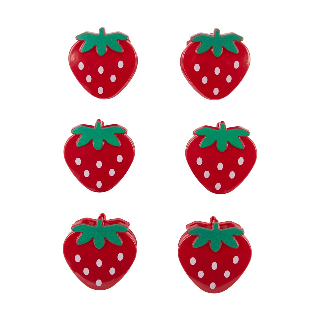 1 6 Pack Strawberry Bag Clips, 1 of 3