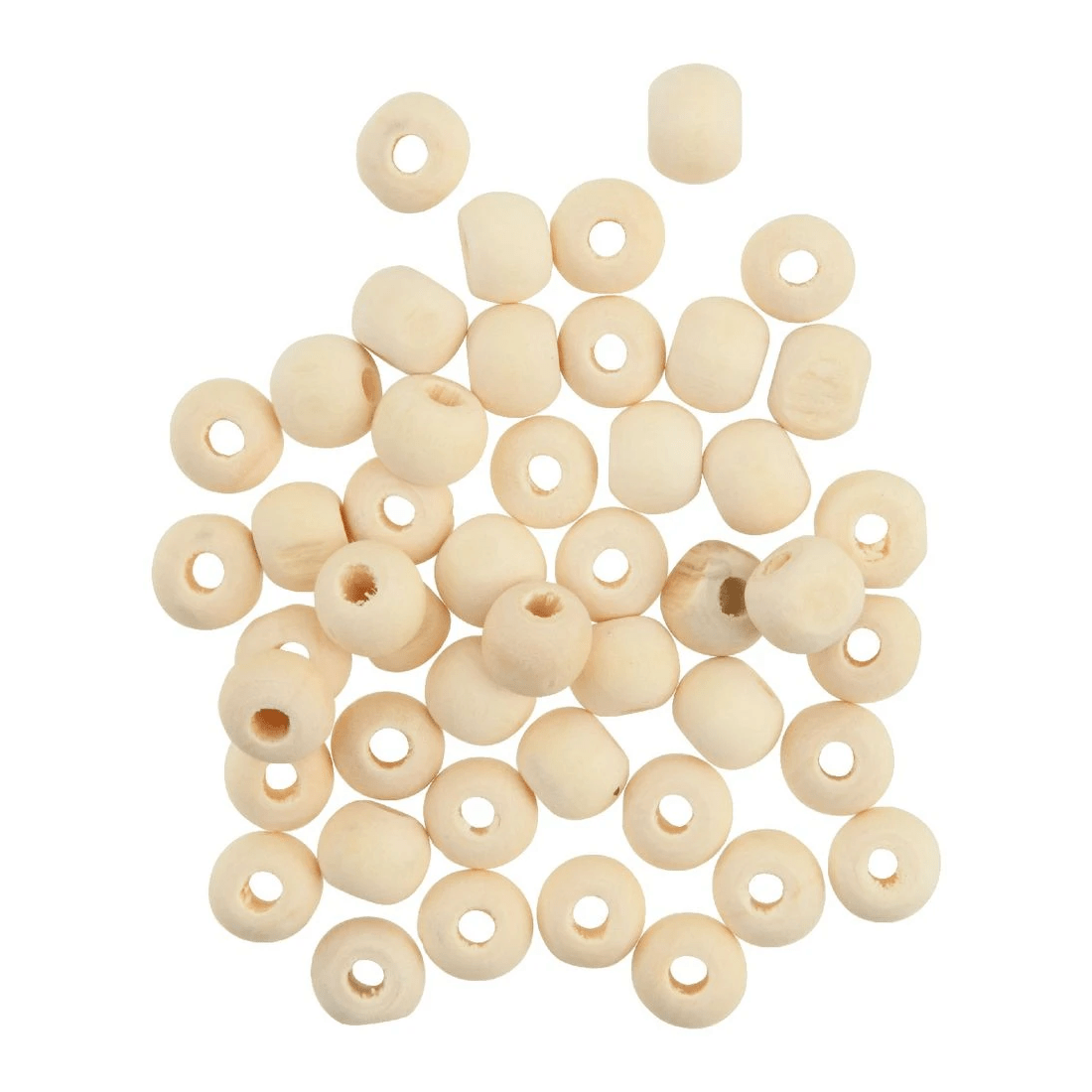 2 Born Round Wooden Beads 8mm Natural 50 Pieces, 2 of 2