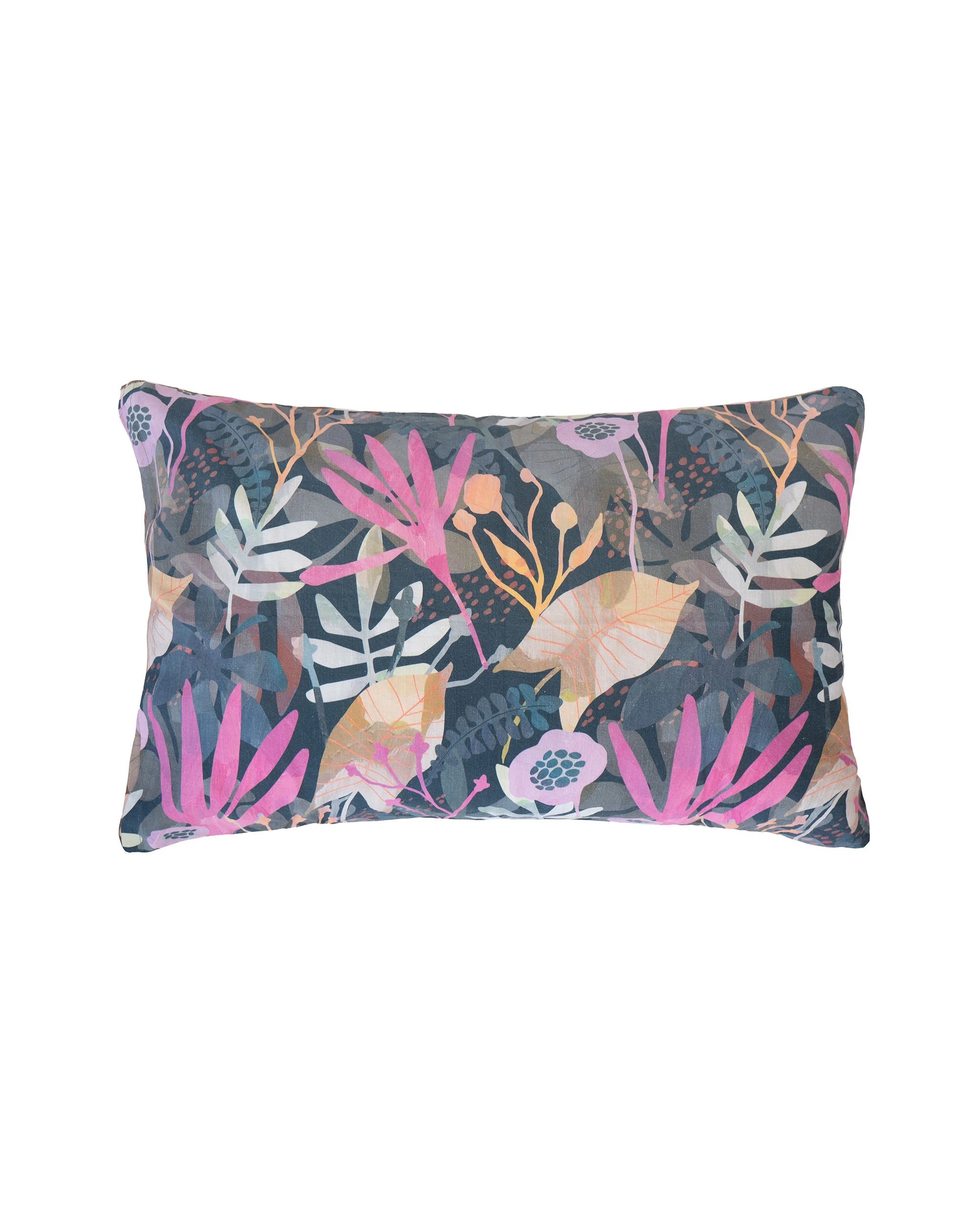 8 Bambury Hana Quilt Cover Set Washed Cotton Reversible Botanical Set With Pillowcase - King Bed - Multi, 8 of 9