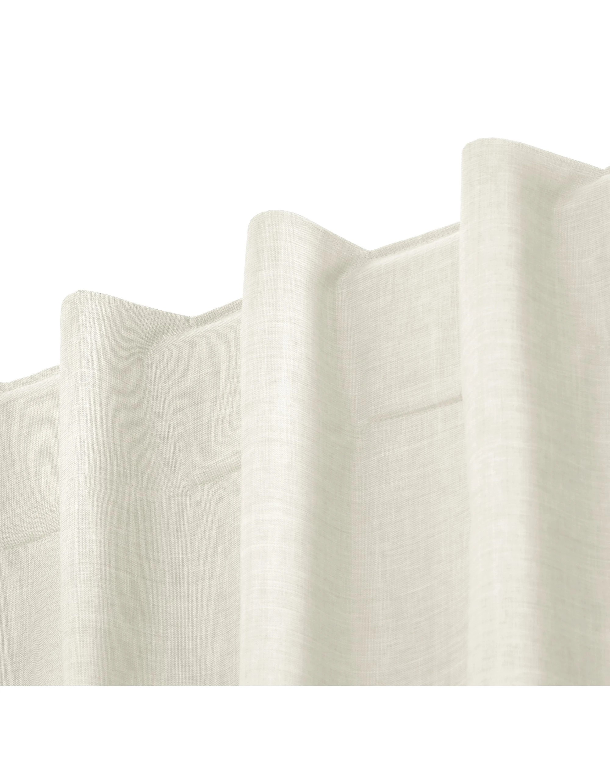 2 Sherwood Faux Linen 100% Blockout Concealed Tab Top Curtain Pair 225x223cm - Oat, 2 of 6
