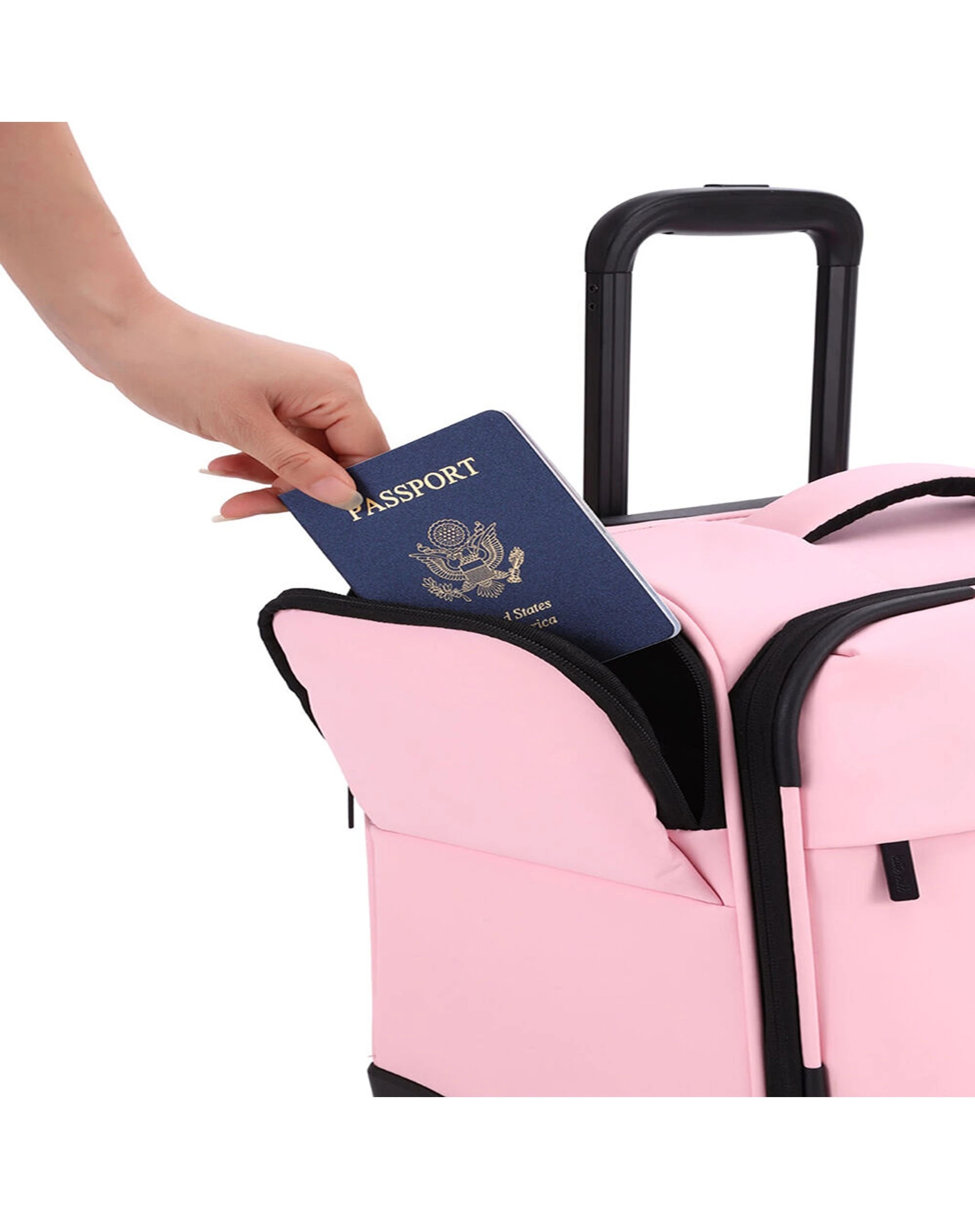 8 Kate Hill Willow Travel Luggage Mini Carry-On Bag Suitcase Lightweight - Pink, 8 of 9
