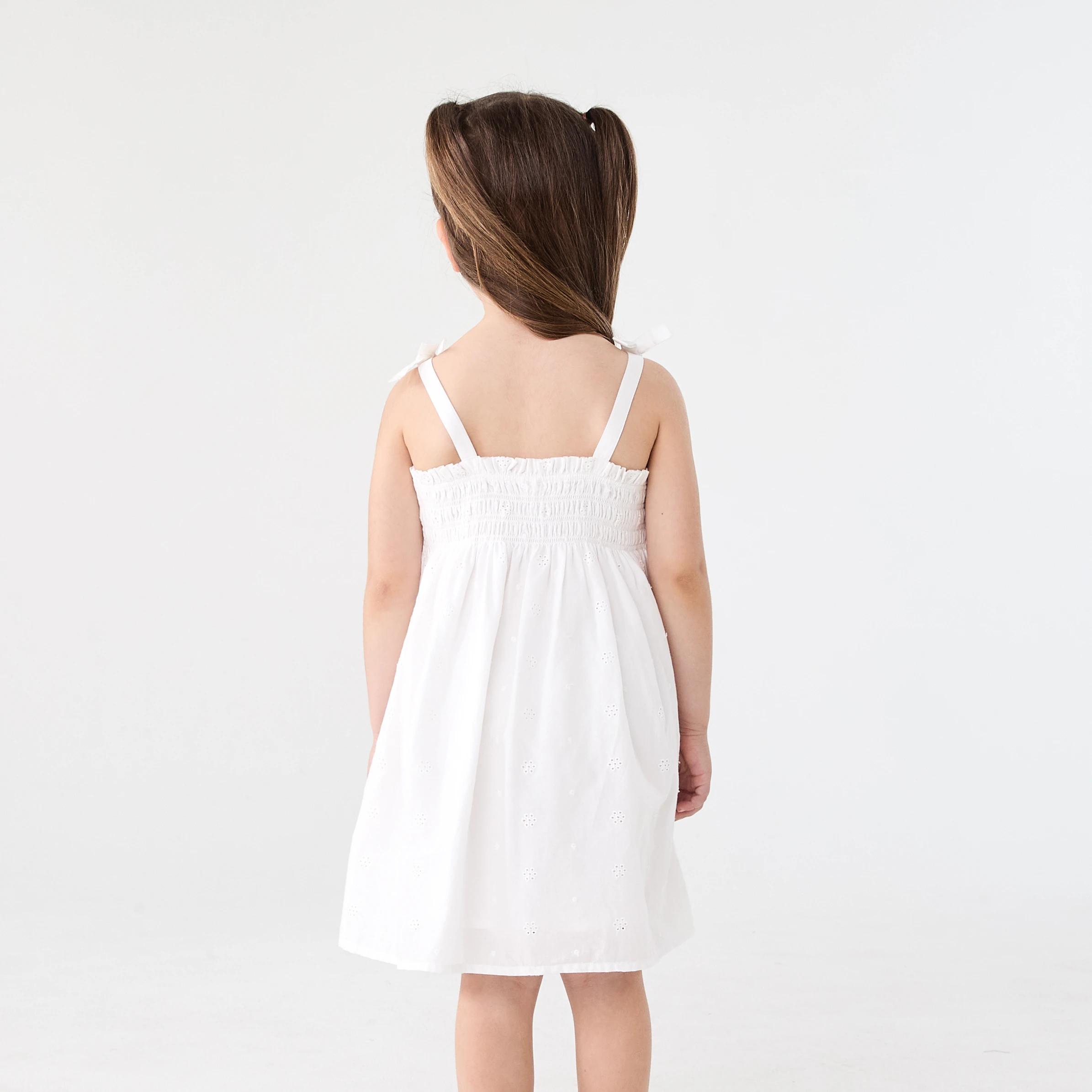 2 Sleeveless Smocked Dress Snw White, 2 of 8