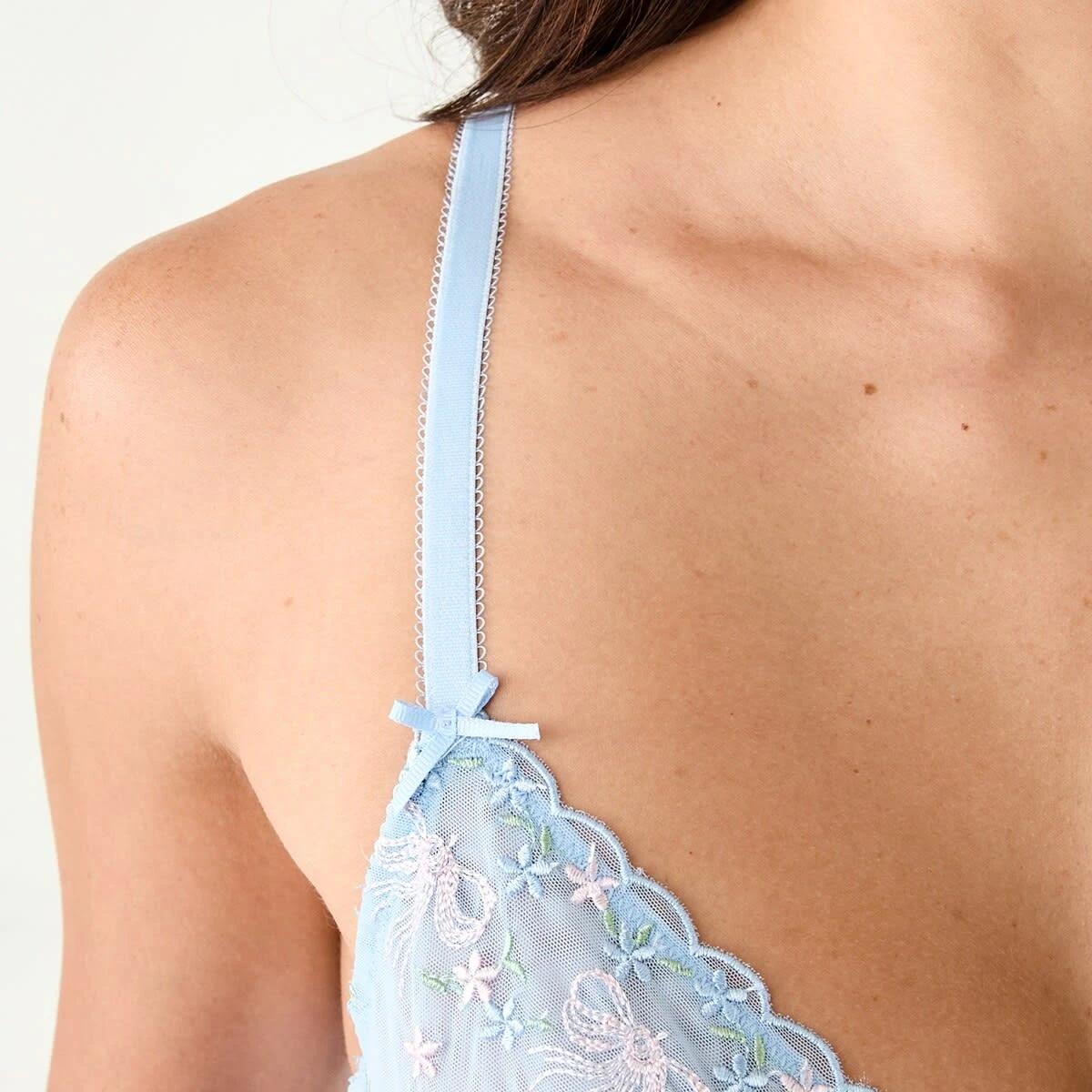 6 Co-ordinated Soft Cup Mesh Underwire Bra Bow Frl Wb, 6 of 8