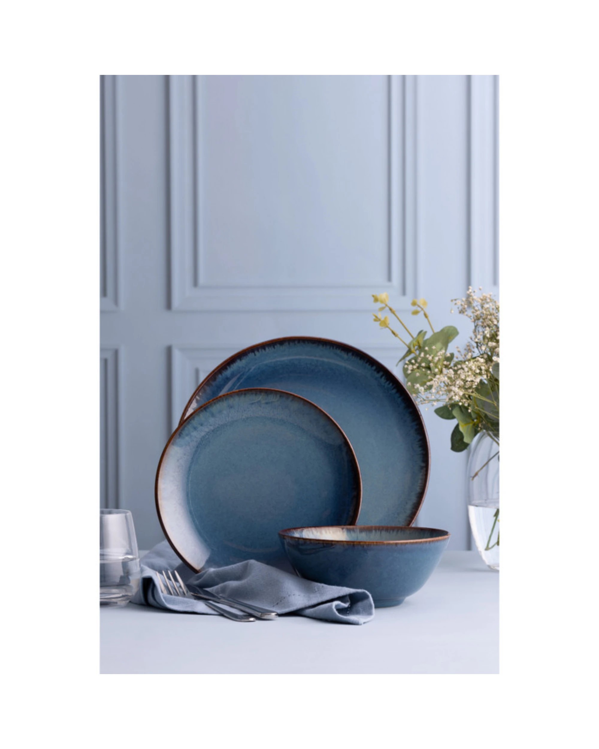 3 Mason Cash Reactive Glaze 12 Piece Dinner Set - Blue, 3 of 3