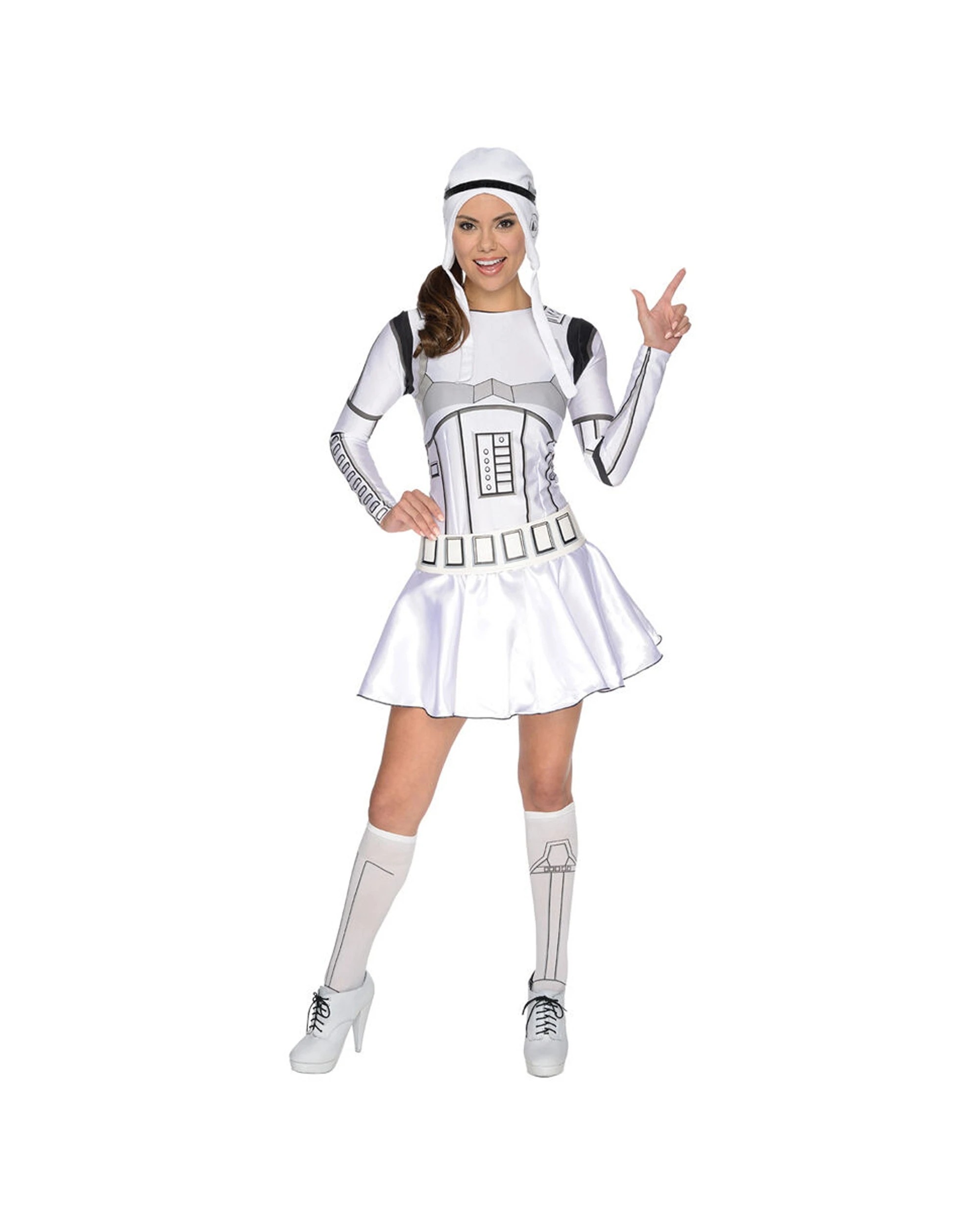 1 Star Wars Stormtrooper Female Womens Dress Up Costume Size XS - White, 1 of 4