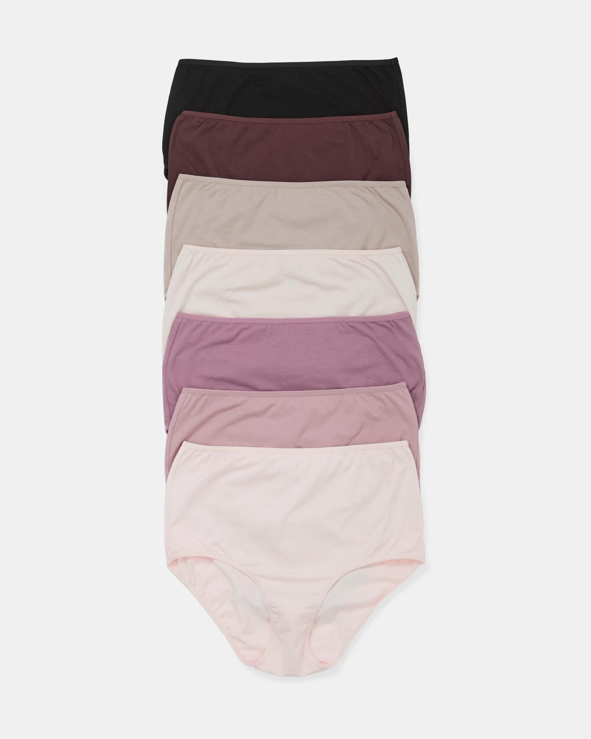1 7 Pack Cotton Stretch Full Briefs Pink Pack, 1 of 10