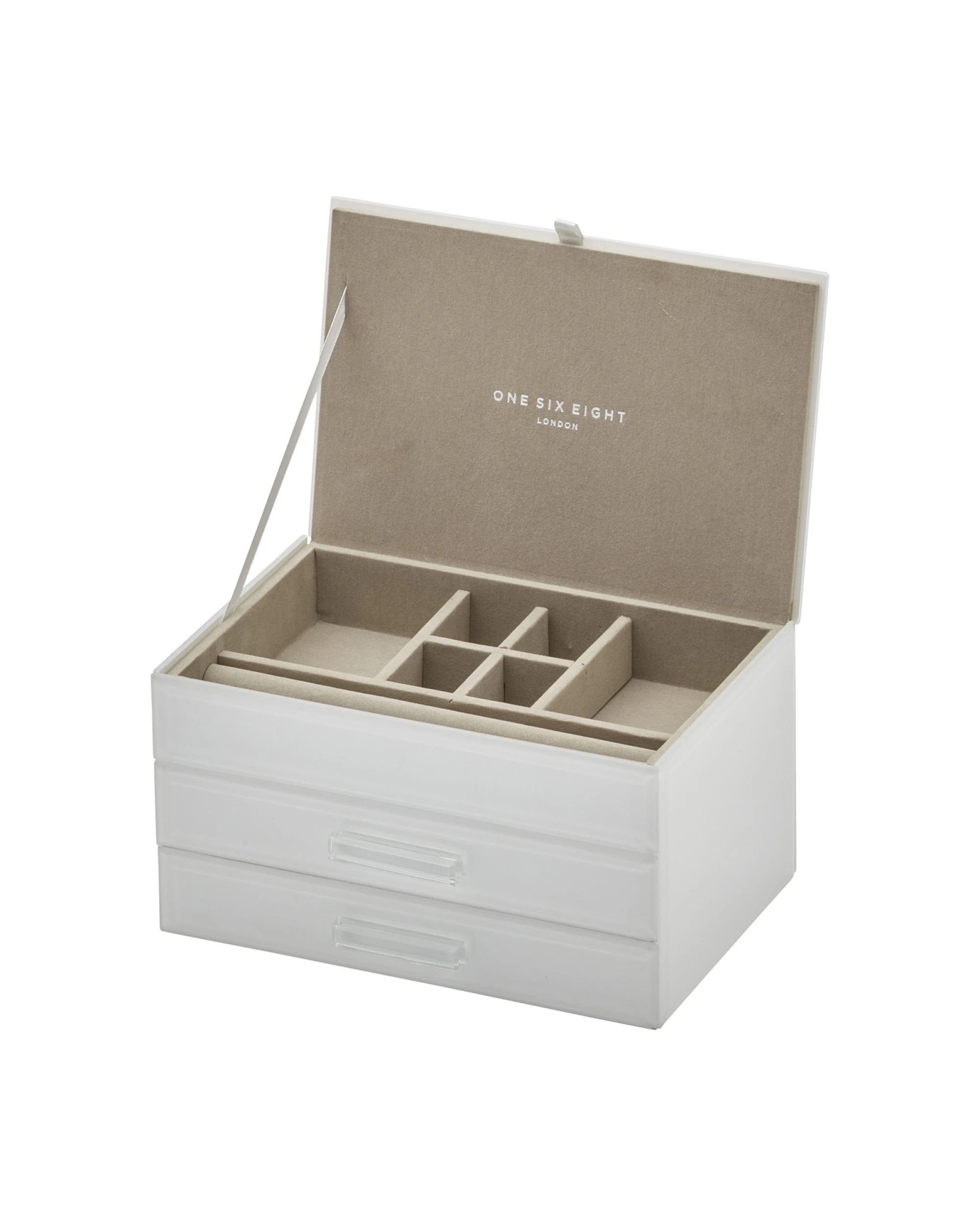 3 One Six Eight London Gabriella Jewellery Box - M - White, 3 of 6