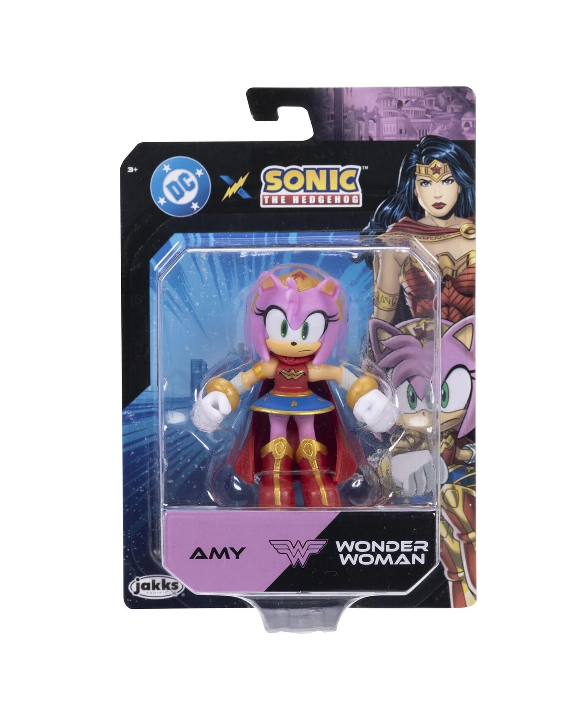1 Sonic the Hedgehog X DC Amy Rose and Wonder Woman 2.5 inch Action Figure, 1 of 1