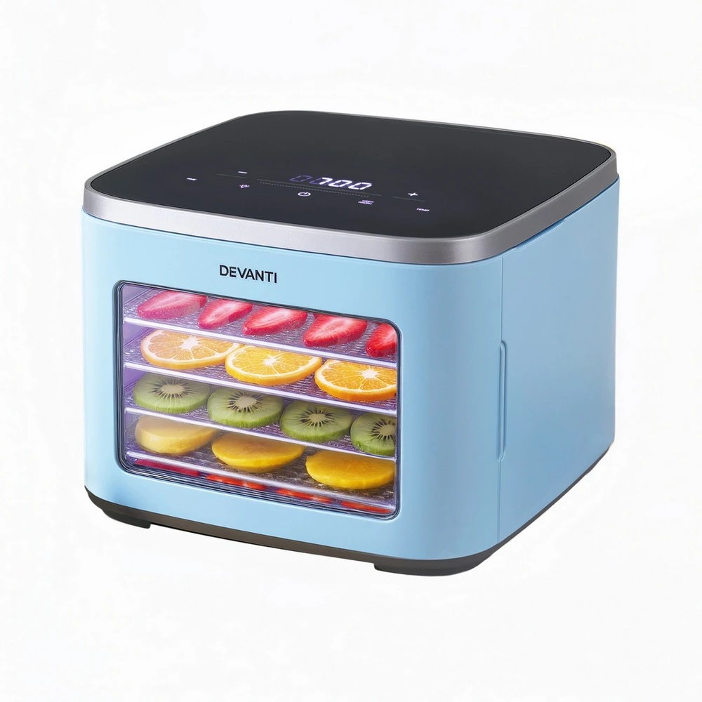 1 Devanti 5 Trays Food Dehydrator Mini Fruit Dryer 500W - Blue, 1 of 6