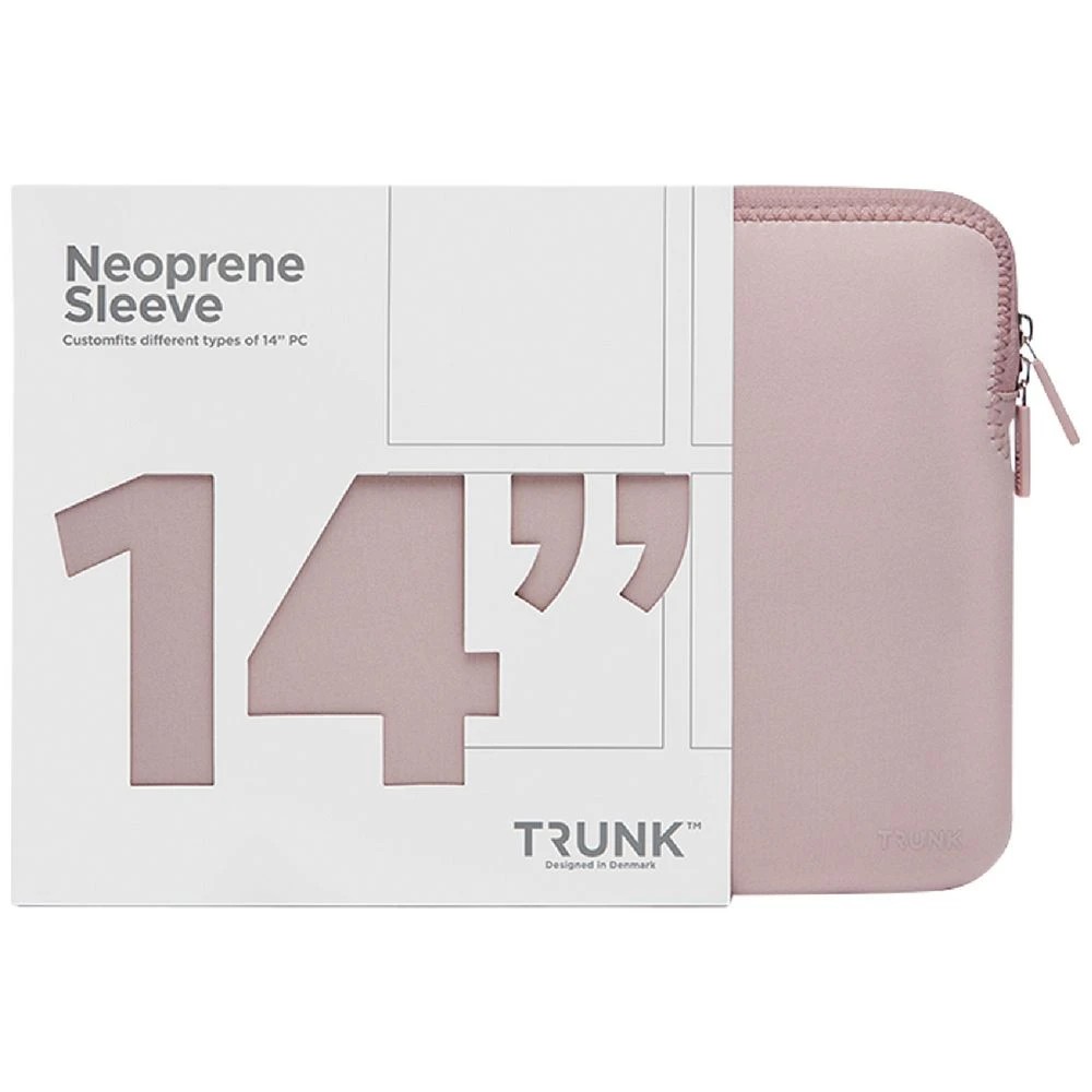 1 TRUNK Neoprene Laptop Sleeve 14" Warm Rose, 1 of 8