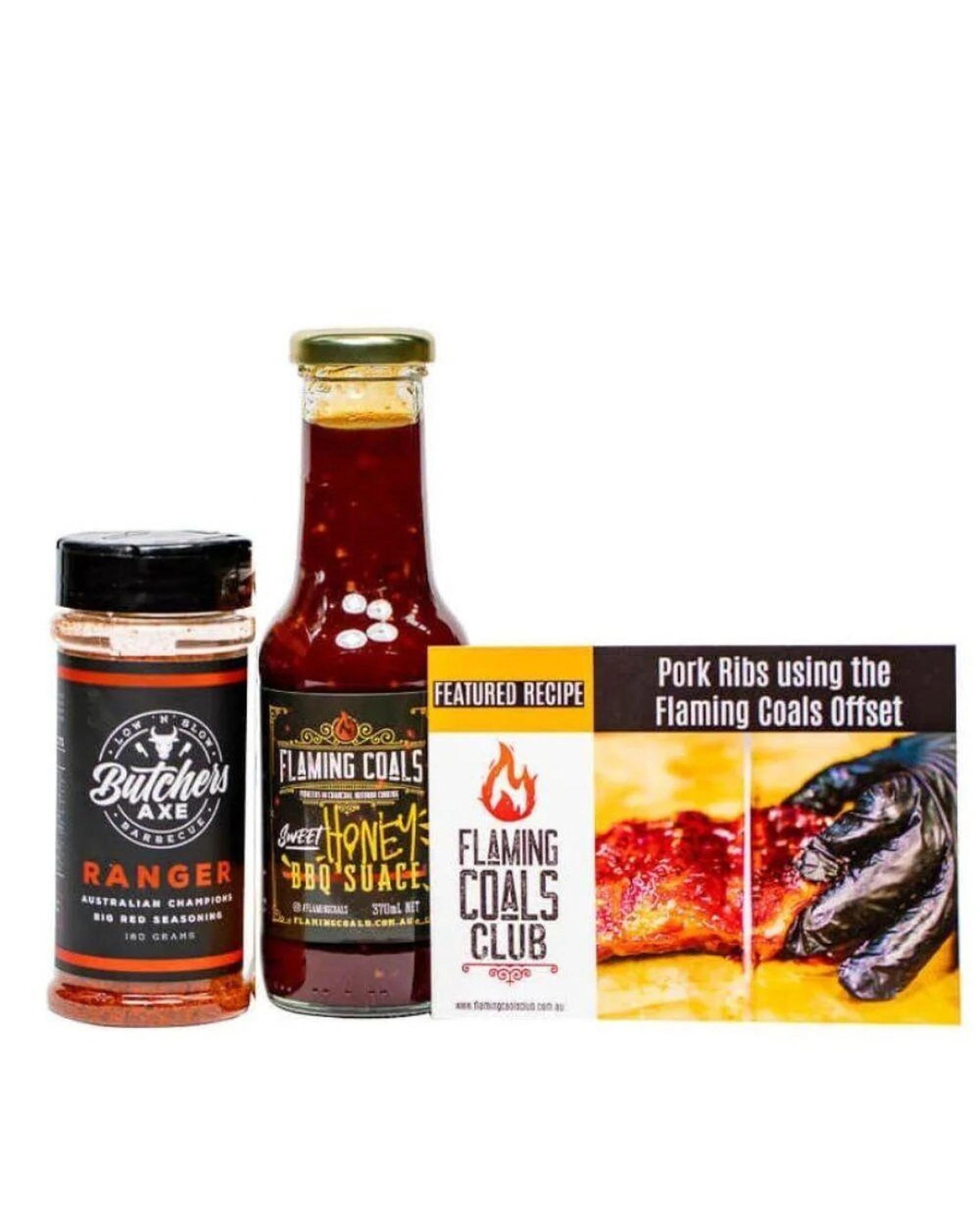 1 Flaming Coals Pork Ribs Rub and Sauce Combo Pack, 1 of 6