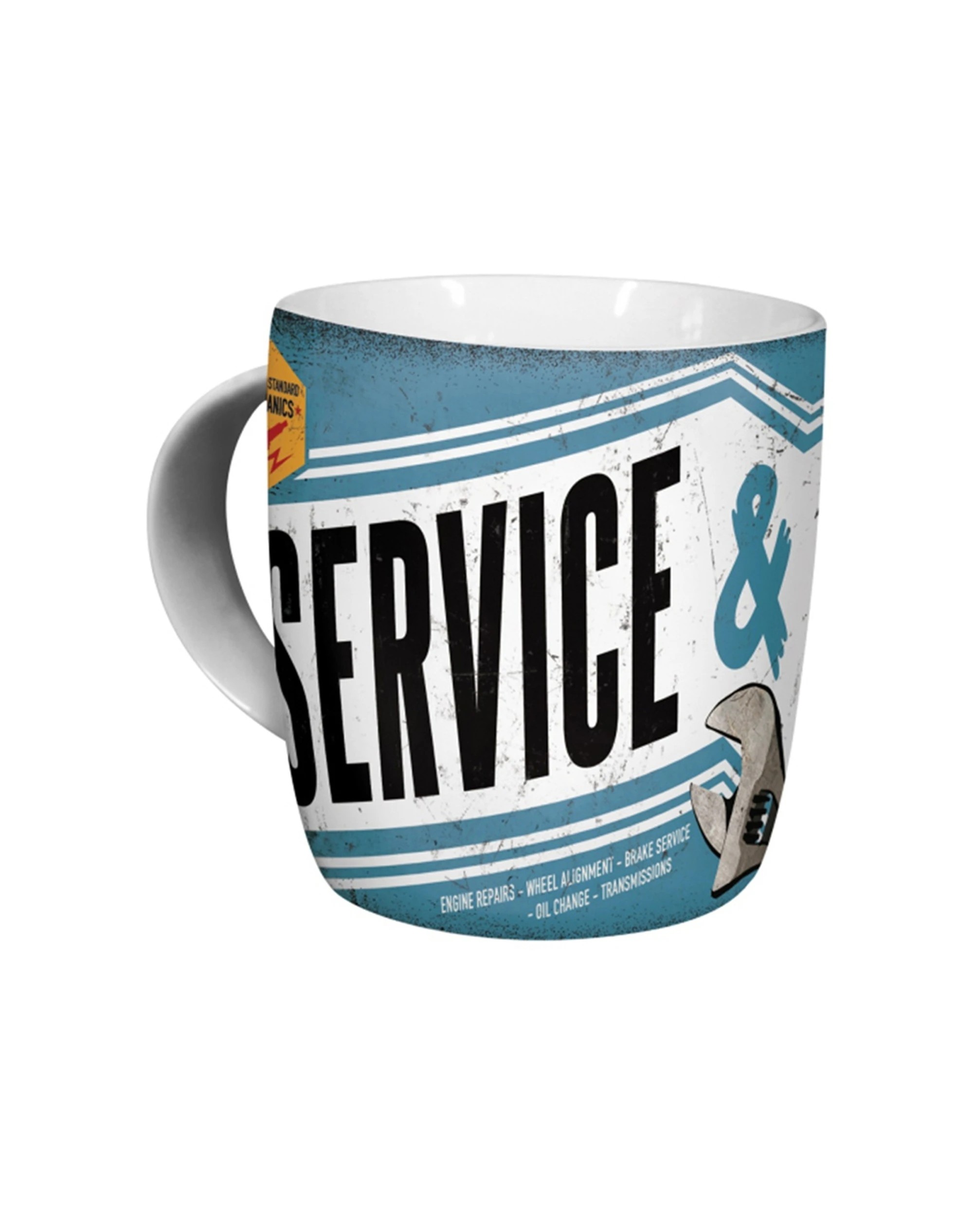 2 Nostalgic-Art 4PK Ceramic Mug 330ml Retro Design - Service & Repair - Blue, 2 of 3