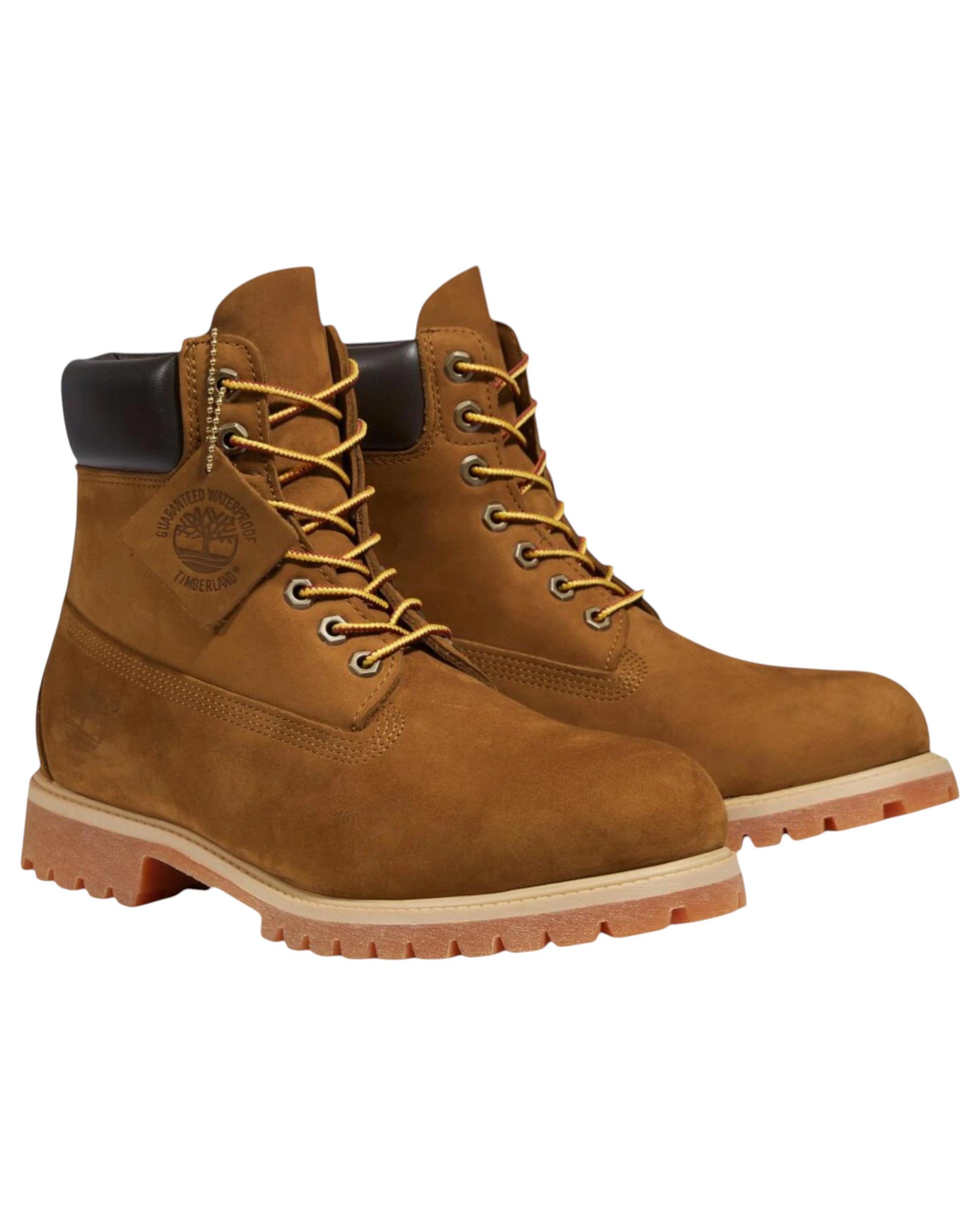 6 Timberland Mens 6-Inch Premium Dark Wheat Nubuck Waterproof Boots DARK WHEAT NUBUCK, 6 of 8