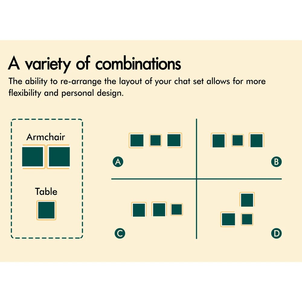 10 Alfordson Outdoor Furniture 3PCS Wicker Bistro Set Patio Chairs Table - Mixed Grey, 10 of 10