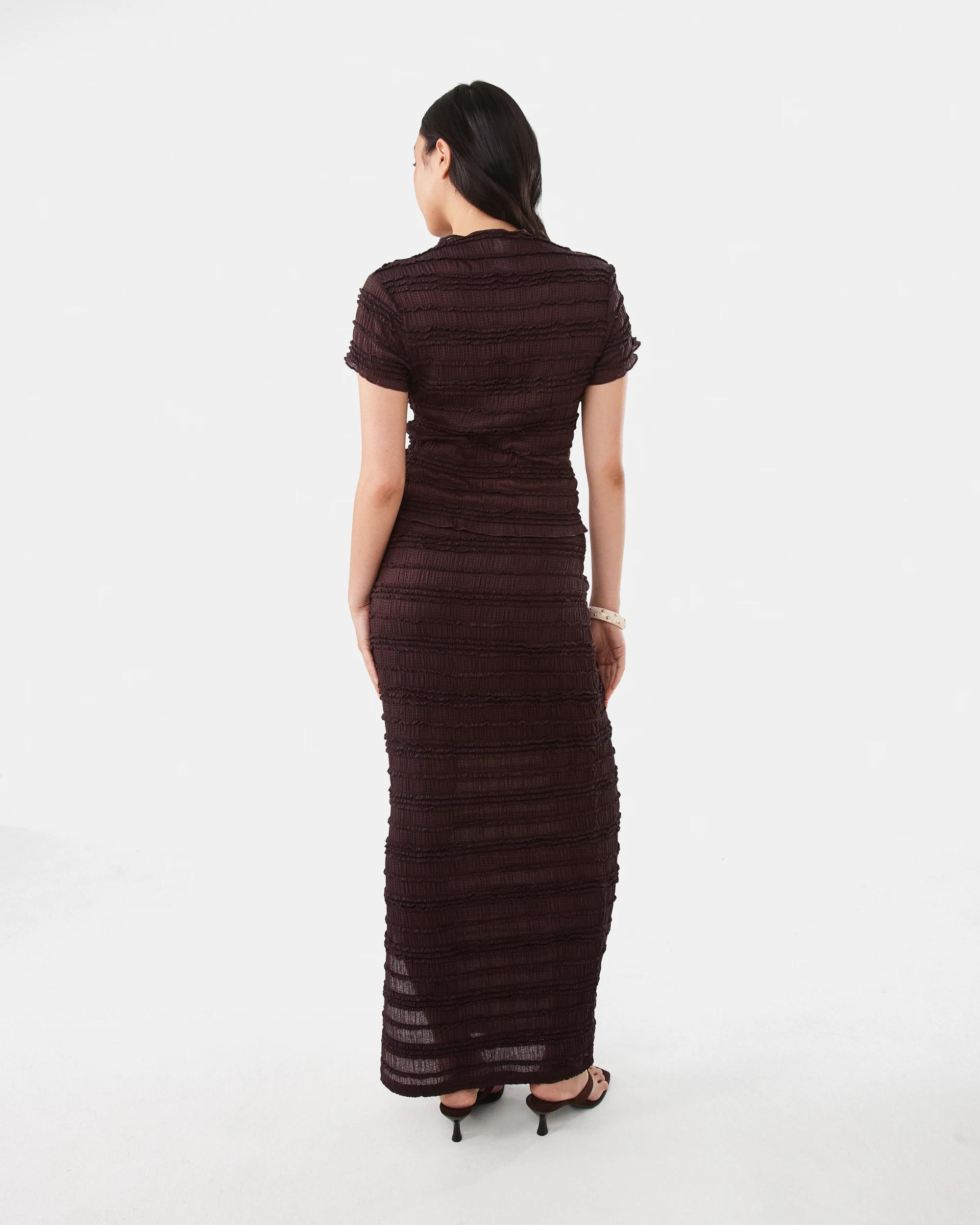 4 Short Sleeve Textured T-shirt Melt Brown, 4 of 8