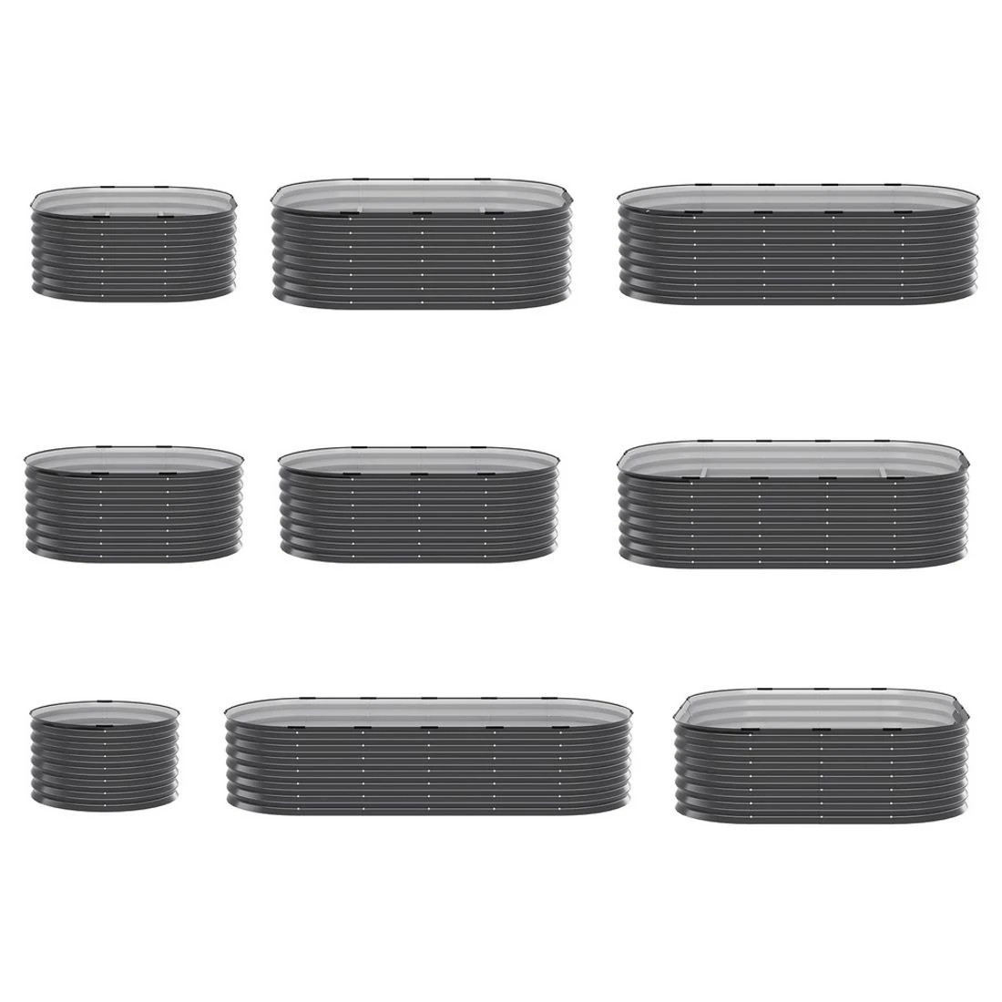 3 Green Fingers Garden Bed 9 In 1 Modular Planter Box Raised Container Galvanised - Grey, 3 of 6