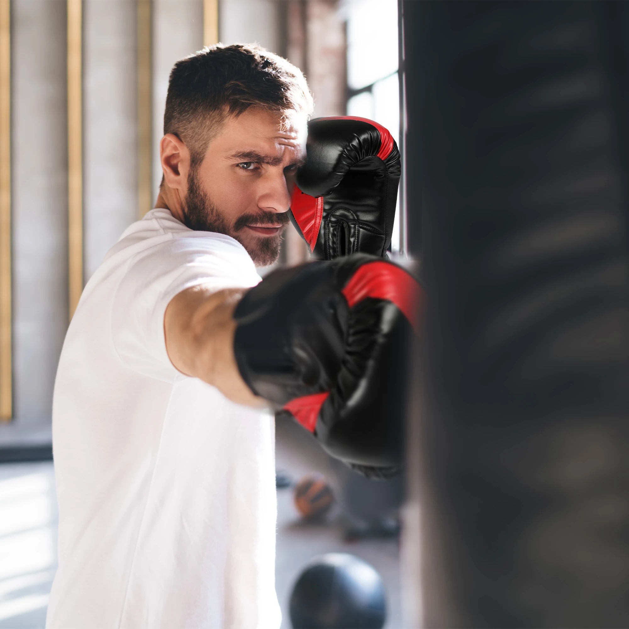 7 Centra Boxing Gloves PU Leather MmA Training Mitts Fight Punch Bag Sparring 8OZ, 7 of 9