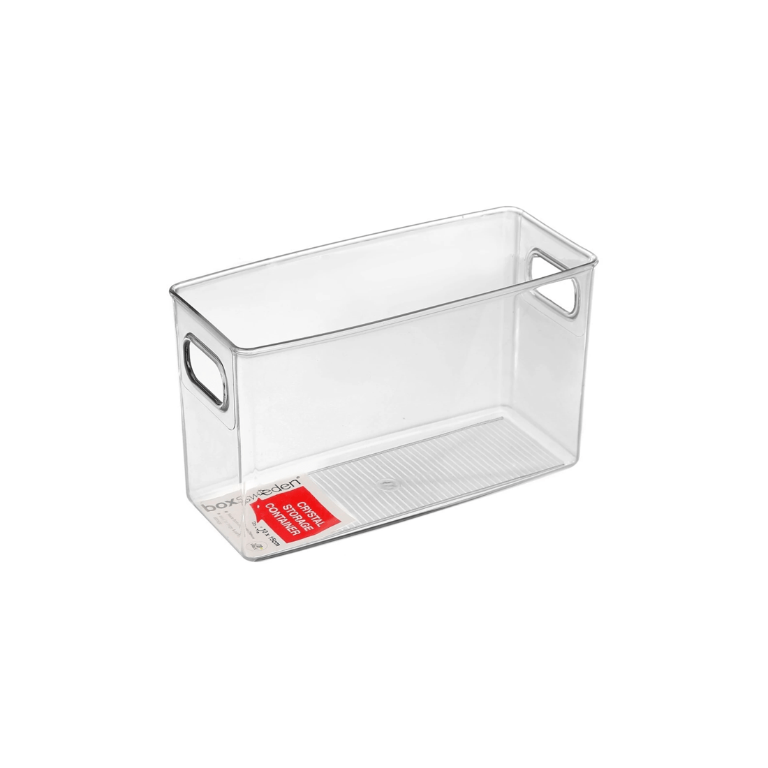 1 Boxsweden Crystal Storage Container 25cm Medium Fridge Pantry Organiser - Plastic With Handles.
 - Clear, 1 of 3