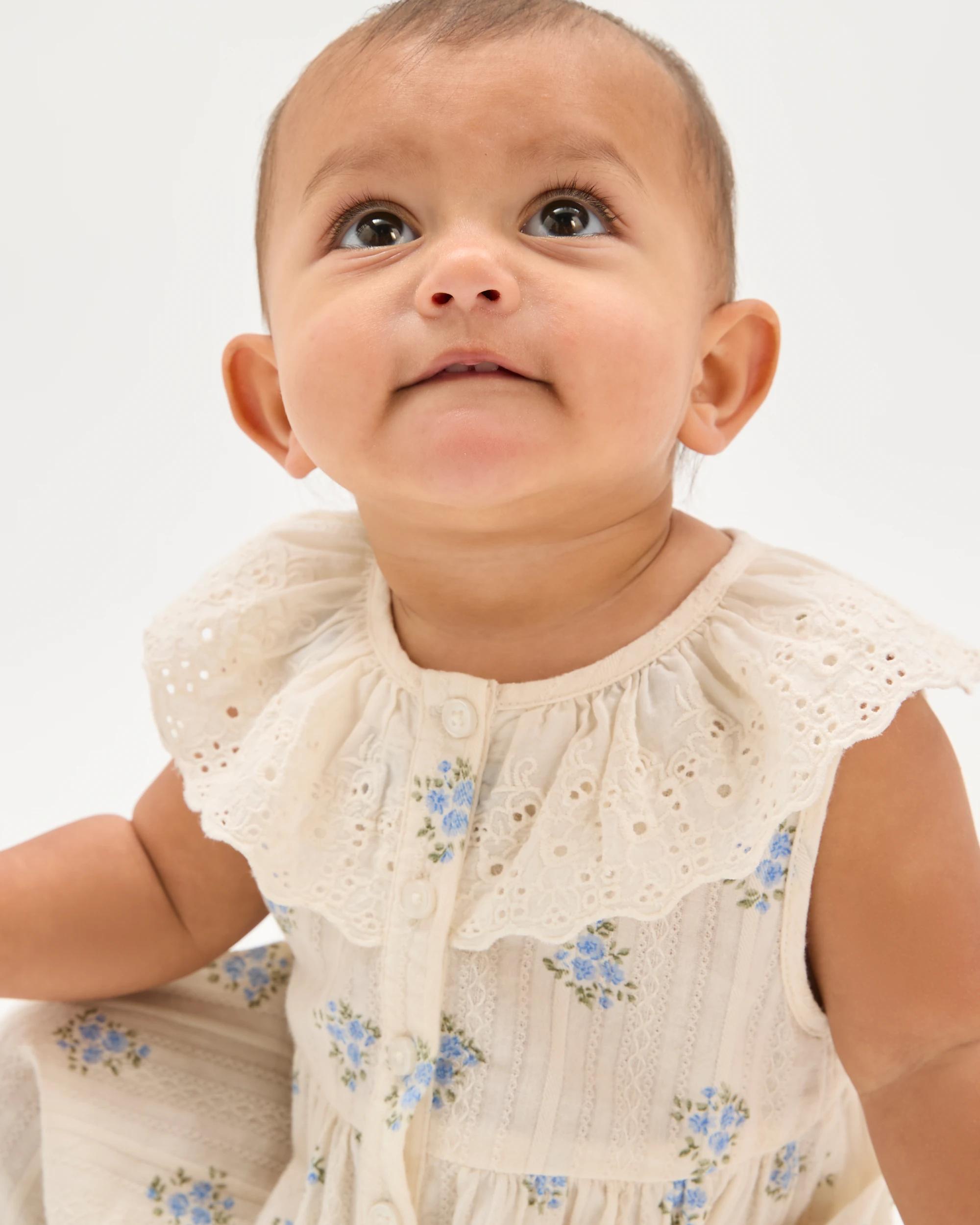 2 Target Baby Sleeveless Woven Romper FLORAL GARDENIA, 2 of 5