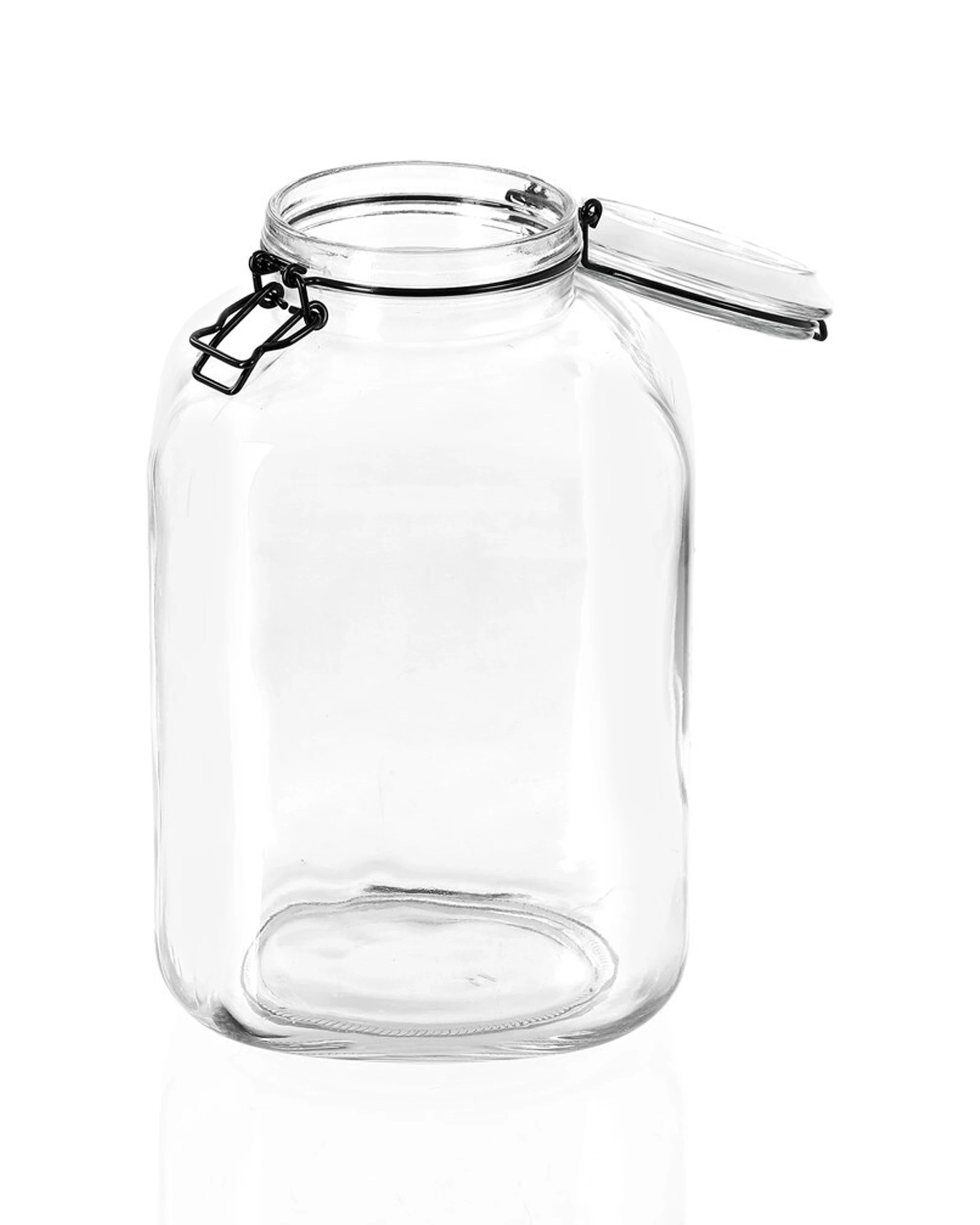 4 Lemon & Lime Fido 5l/27.5cm Glass Clip Jar Canister Food Storage/container Clear
 - Clear, 4 of 5