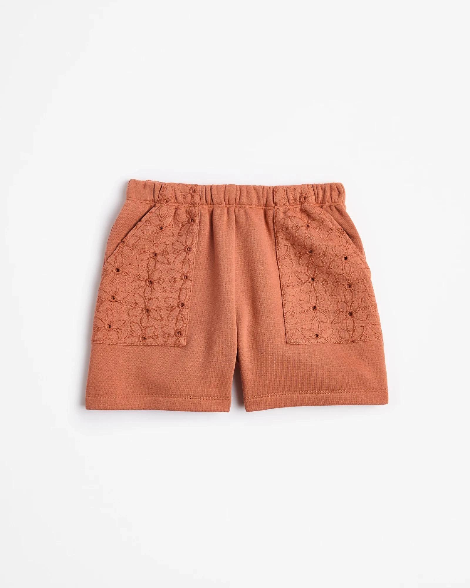4 Target Australian Cotton Blend Fleece Crochet Pocket Shorts RUST, 4 of 5