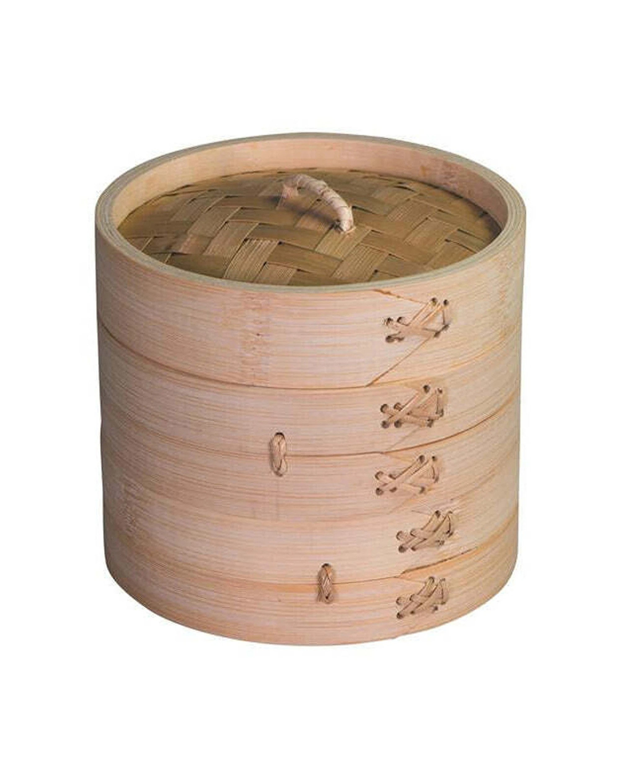 3 Avanti 15cm Bamboo Steamer Basket Round Multi-tiered Dumpling Dim Sum Cookware - Brown, 3 of 3