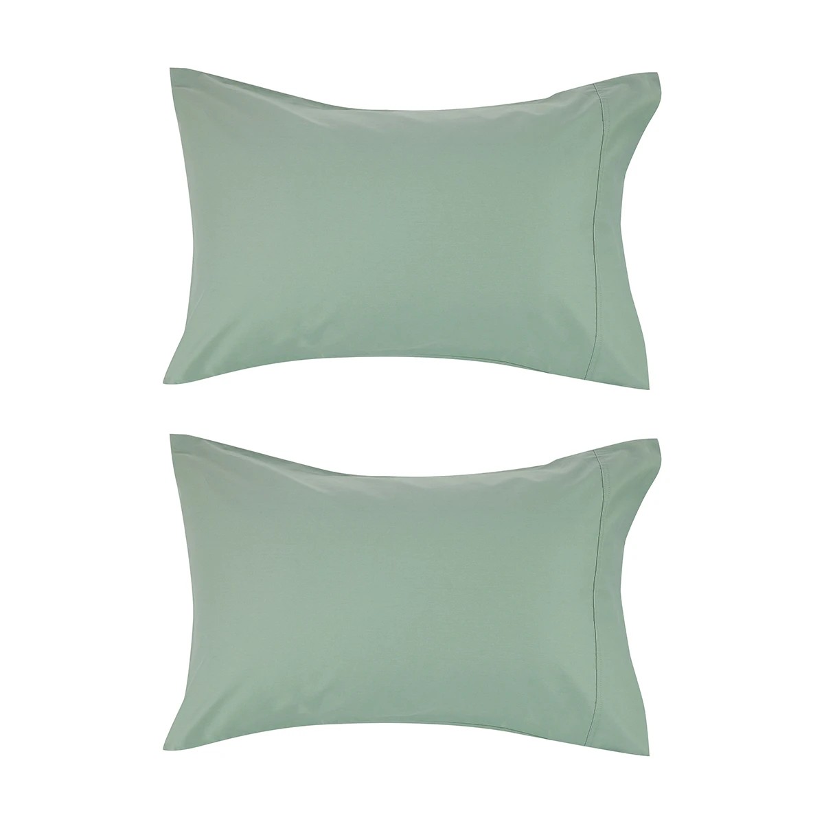 1 2 Pack 500 Thread Count Australian Grown Cotton Standard Pillowcases - Sage, 1 of 5
